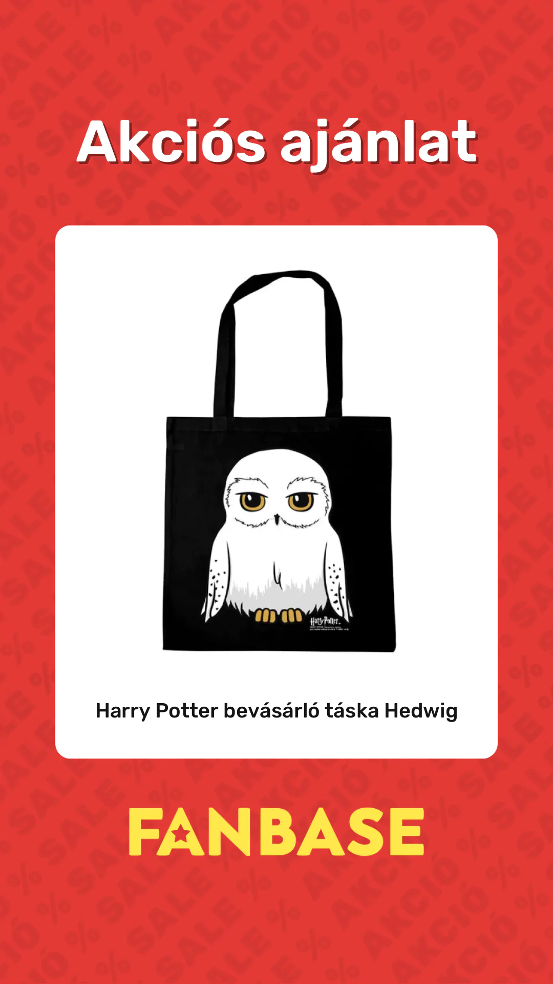 Akciós ajánlat: Harry Potter bevásárló táska Hedwig