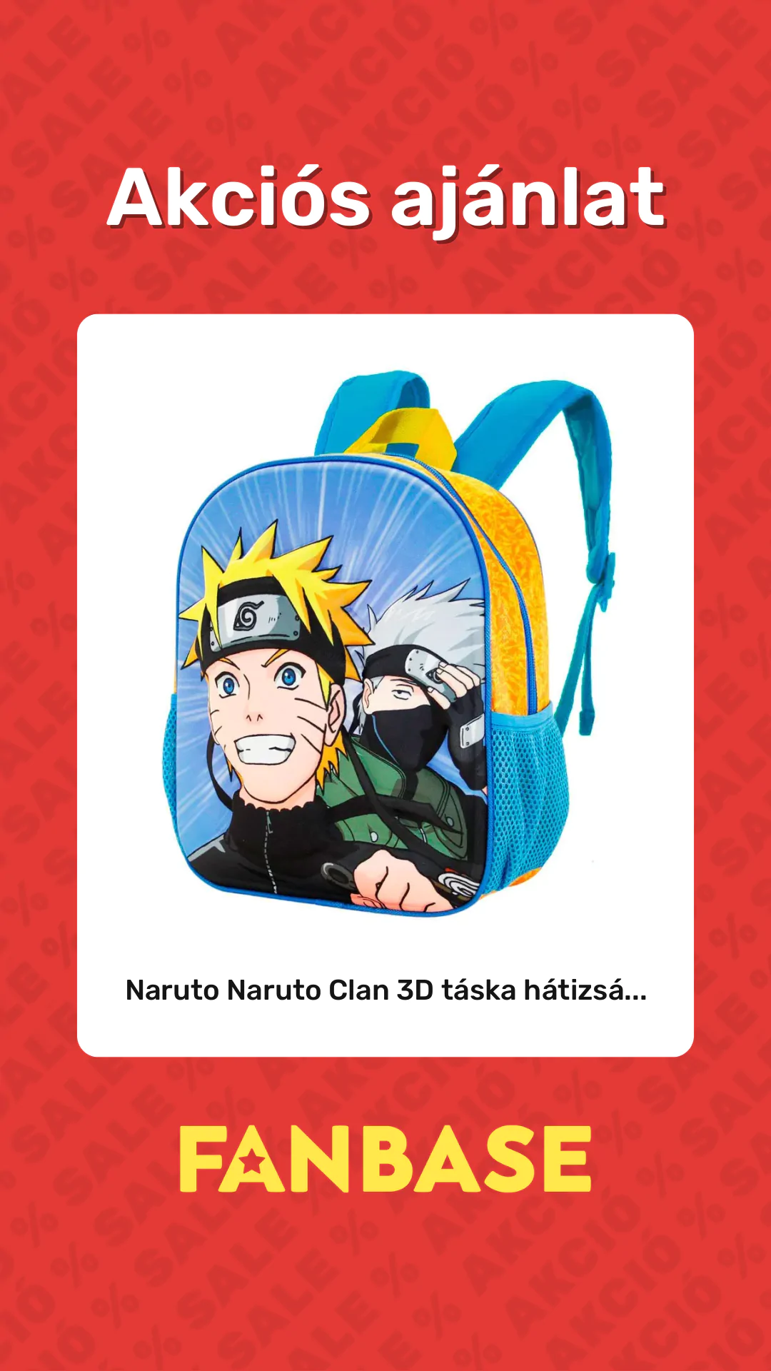 Akciós ajánlat: Naruto Naruto Clan 3D táska hátizsá...