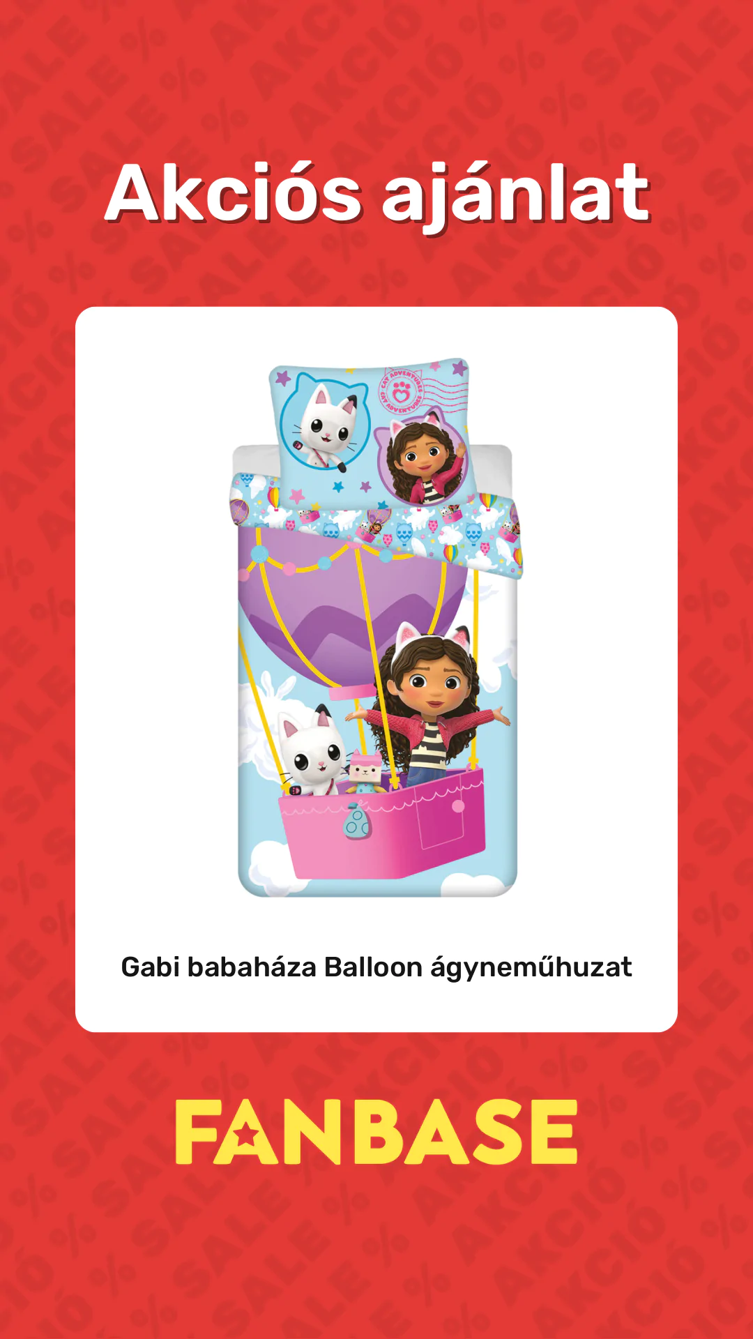 Akciós ajánlat: Gabi babaháza Balloon ágyneműhuzat