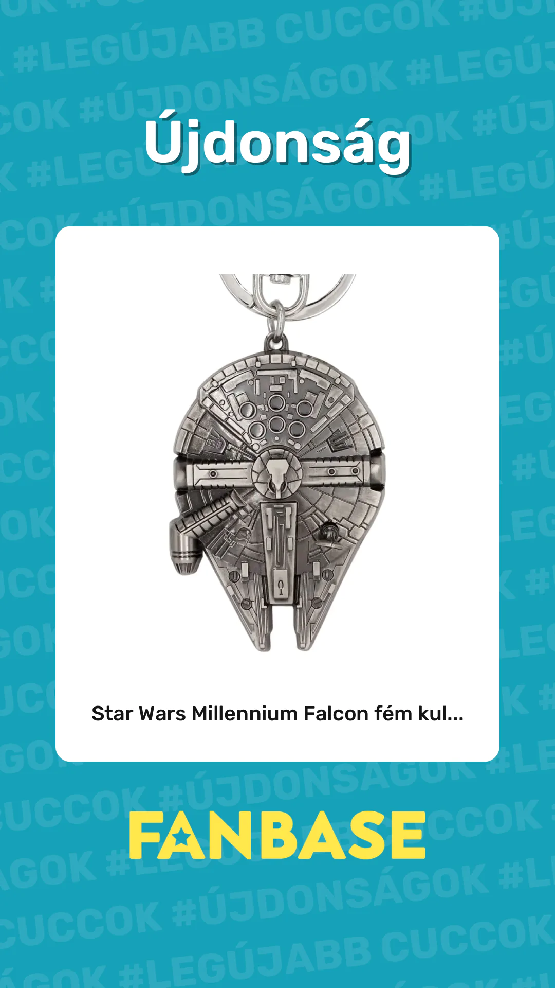 Újdonság: Star Wars Millennium Falcon fém kul...