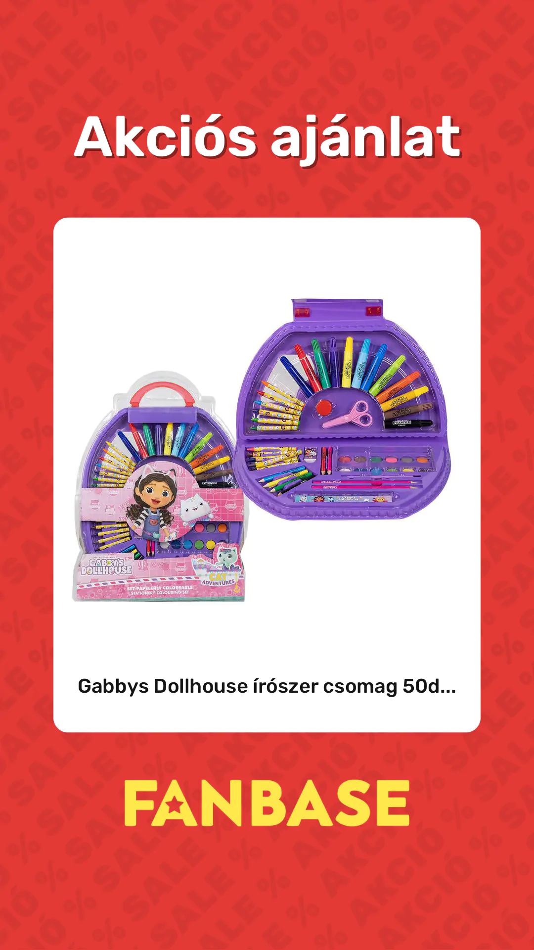 Akciós ajánlat: Gabbys Dollhouse írószer csomag 50d...