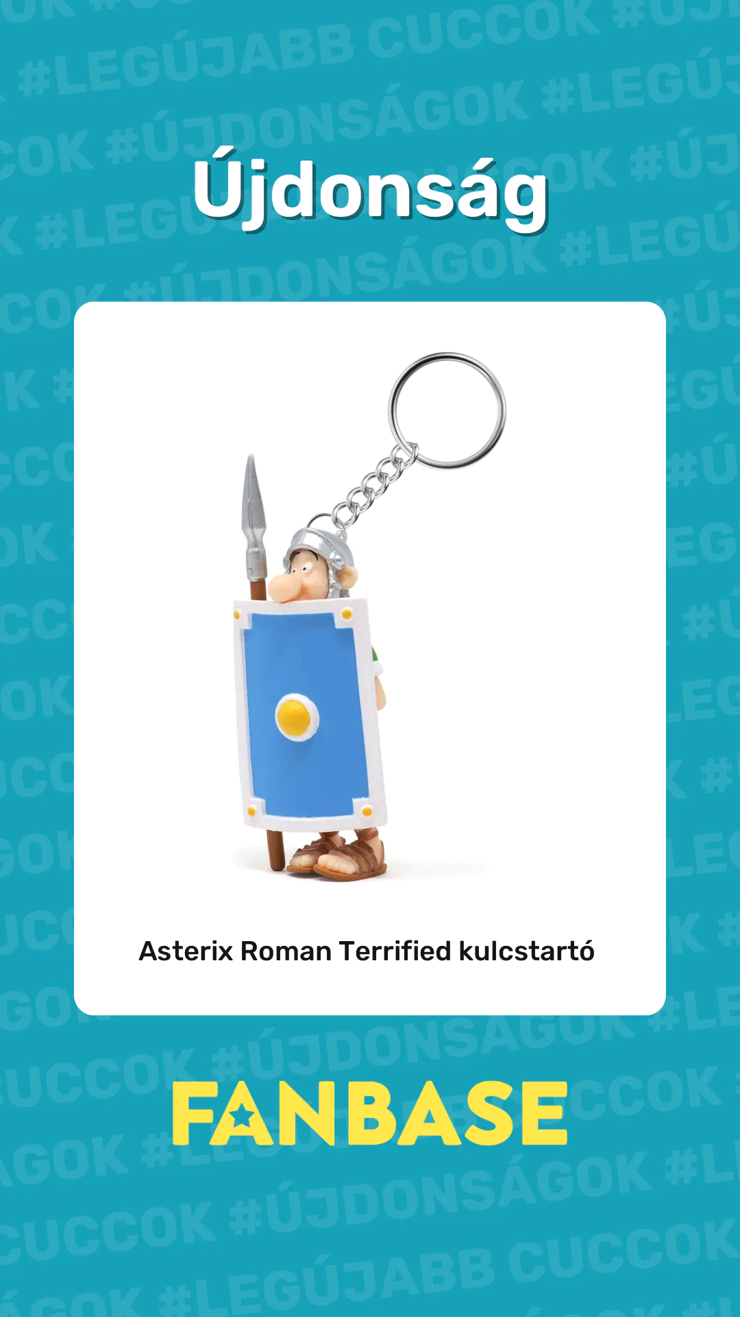Újdonság: Asterix Roman Terrified kulcstartó 