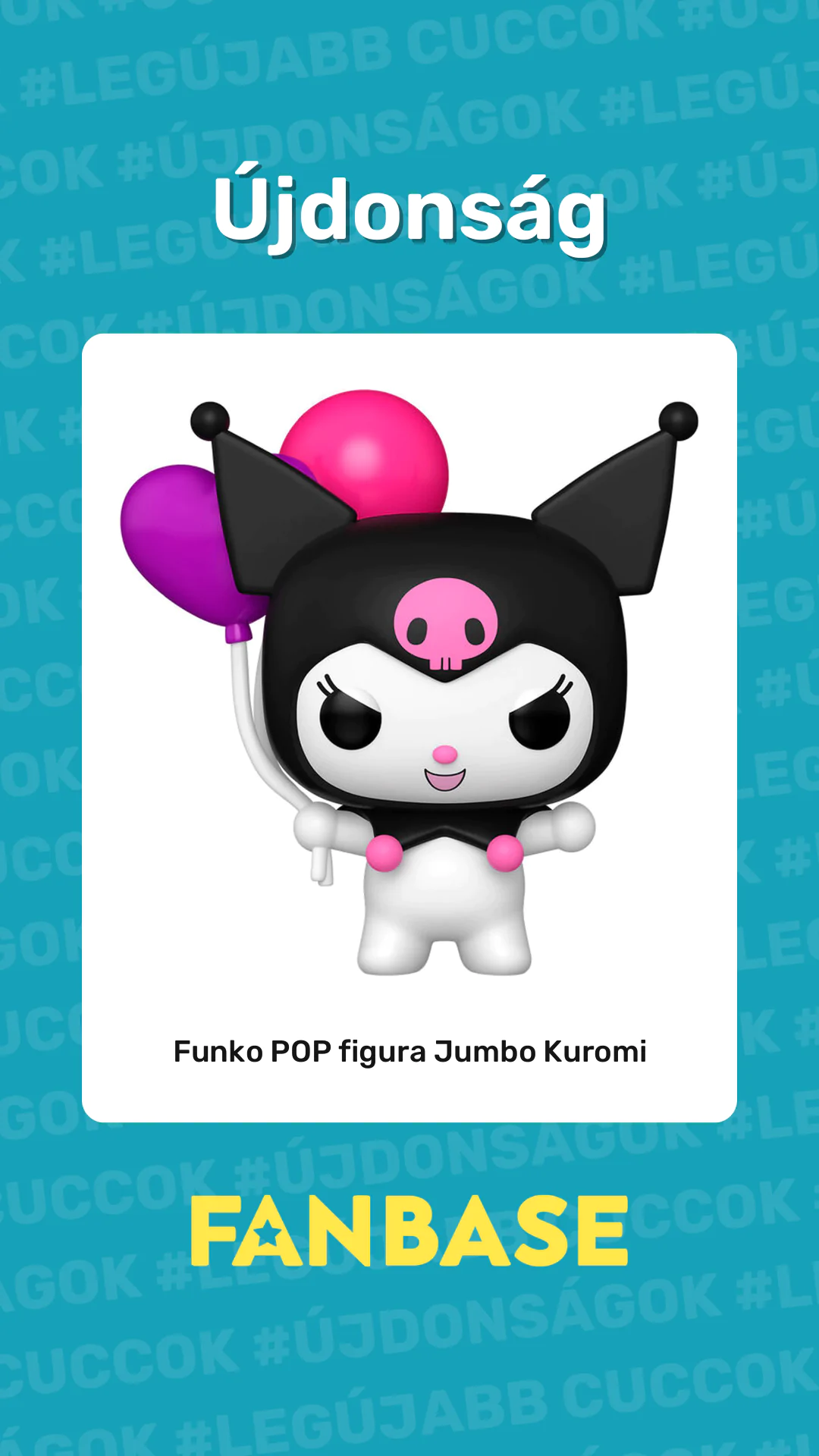 Újdonság: Funko POP figura Jumbo Kuromi