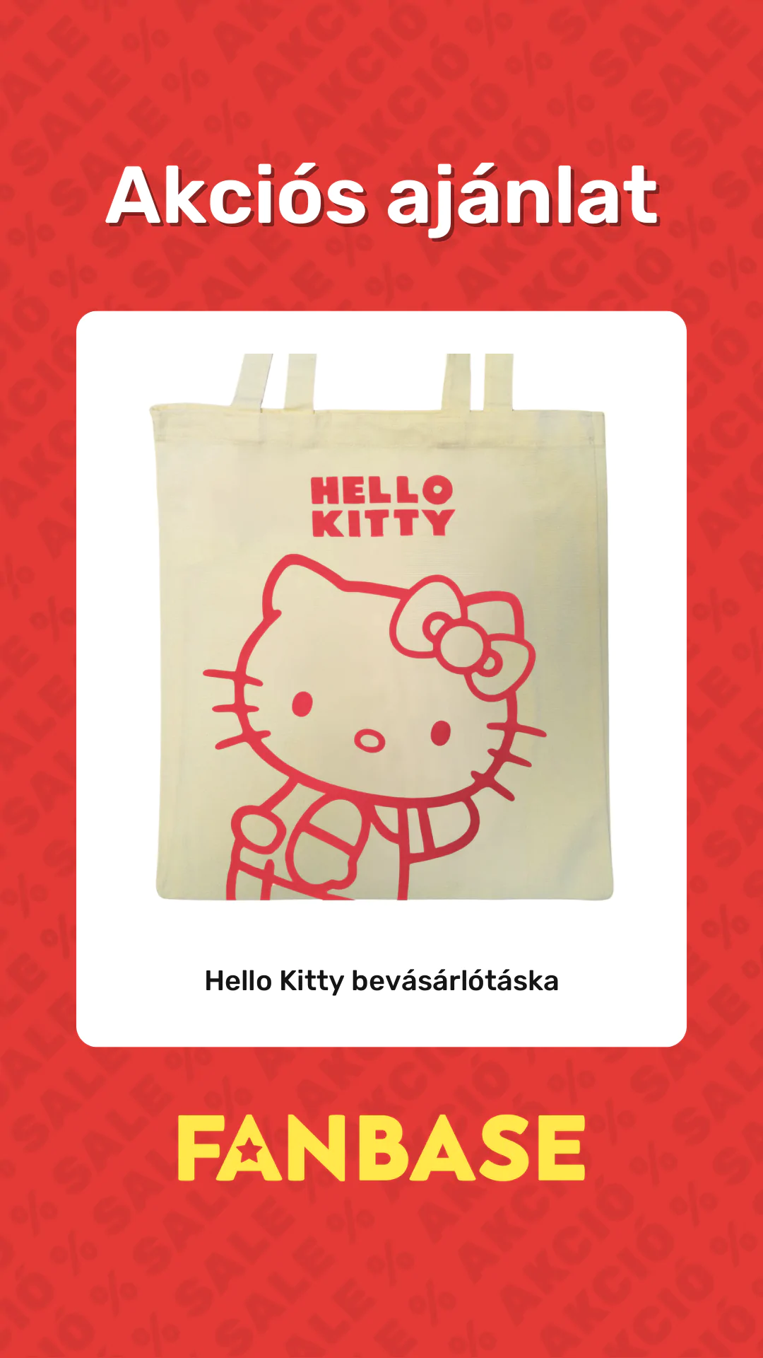 Akciós ajánlat: Hello Kitty bevásárlótáska