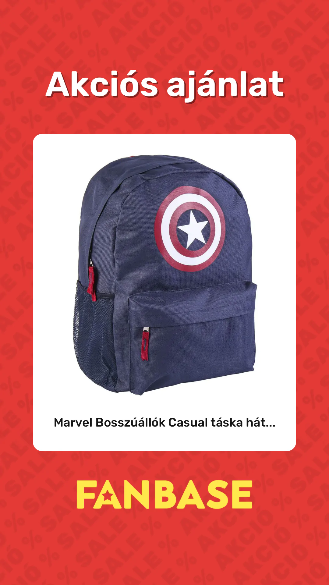 Akciós ajánlat: Marvel Bosszúállók Casual táska hát...