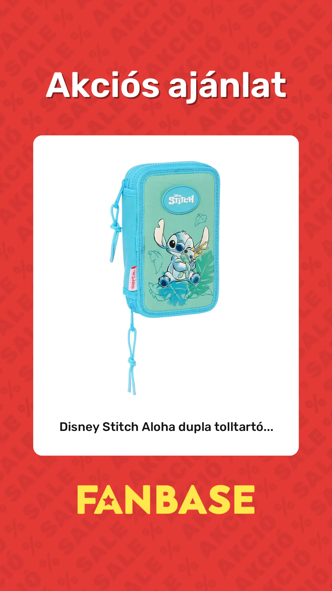 Akciós ajánlat: Disney Stitch Aloha dupla tolltartó...