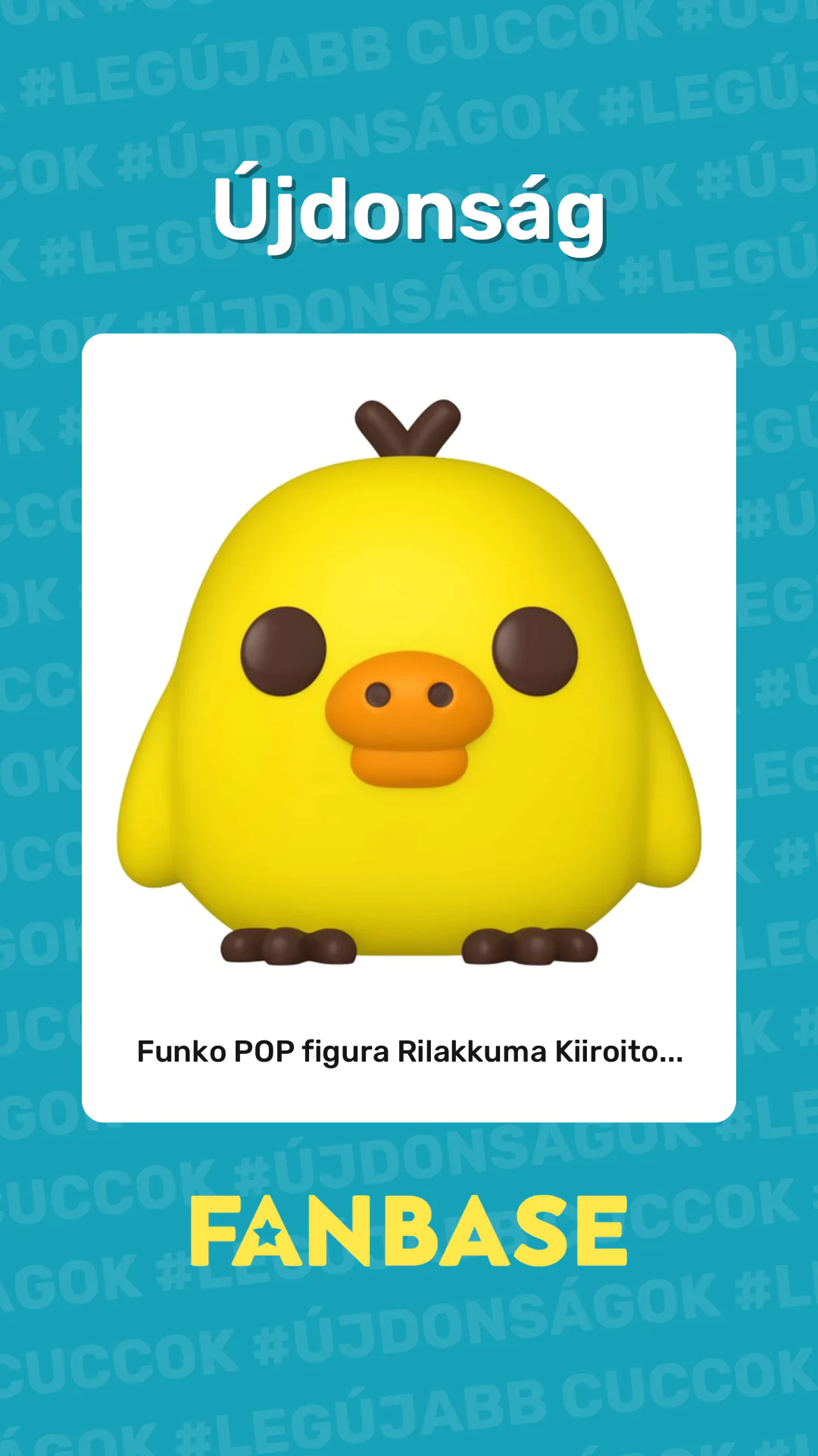 Újdonság: Funko POP figura Rilakkuma Kiiroito...
