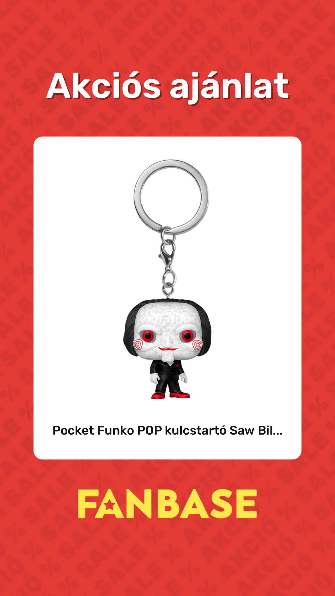 Akciós ajánlat: Pocket Funko POP kulcstartó Saw Bil...