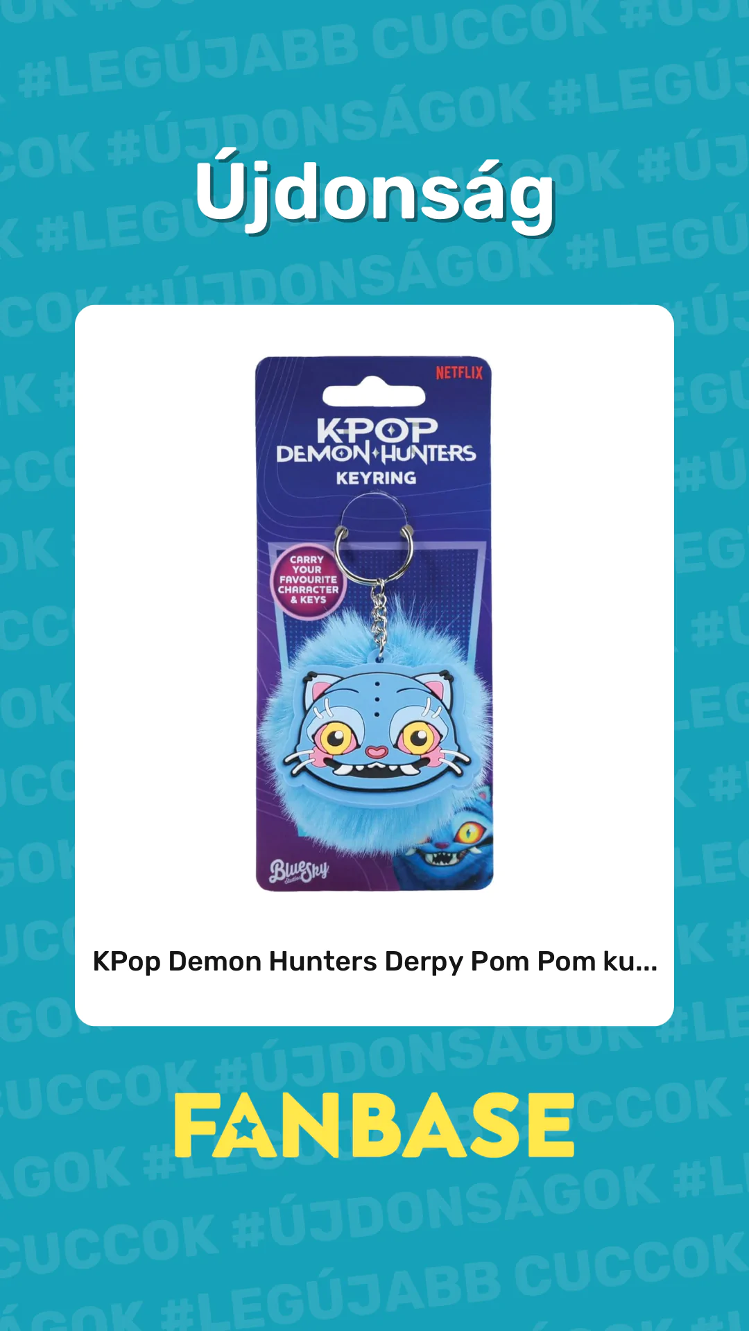 Újdonság: KPop Demon Hunters Derpy Pom Pom ku...