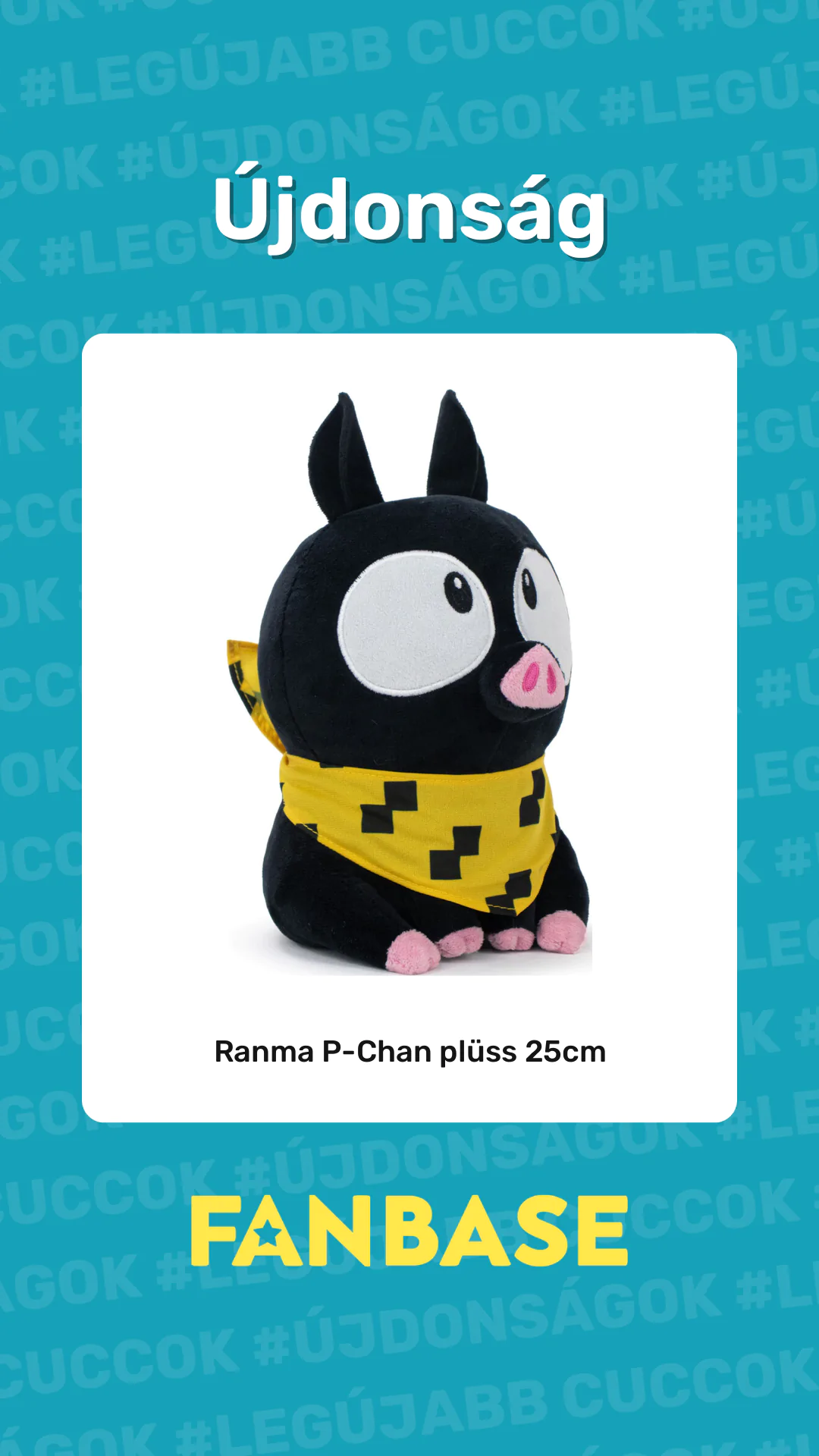 Újdonság: Ranma P-Chan plüss 25cm