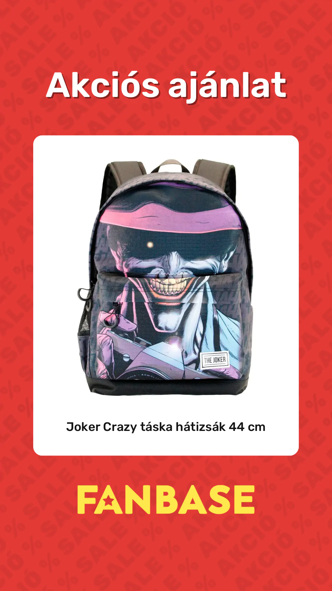 Akciós ajánlat: Joker Crazy táska hátizsák 44 cm