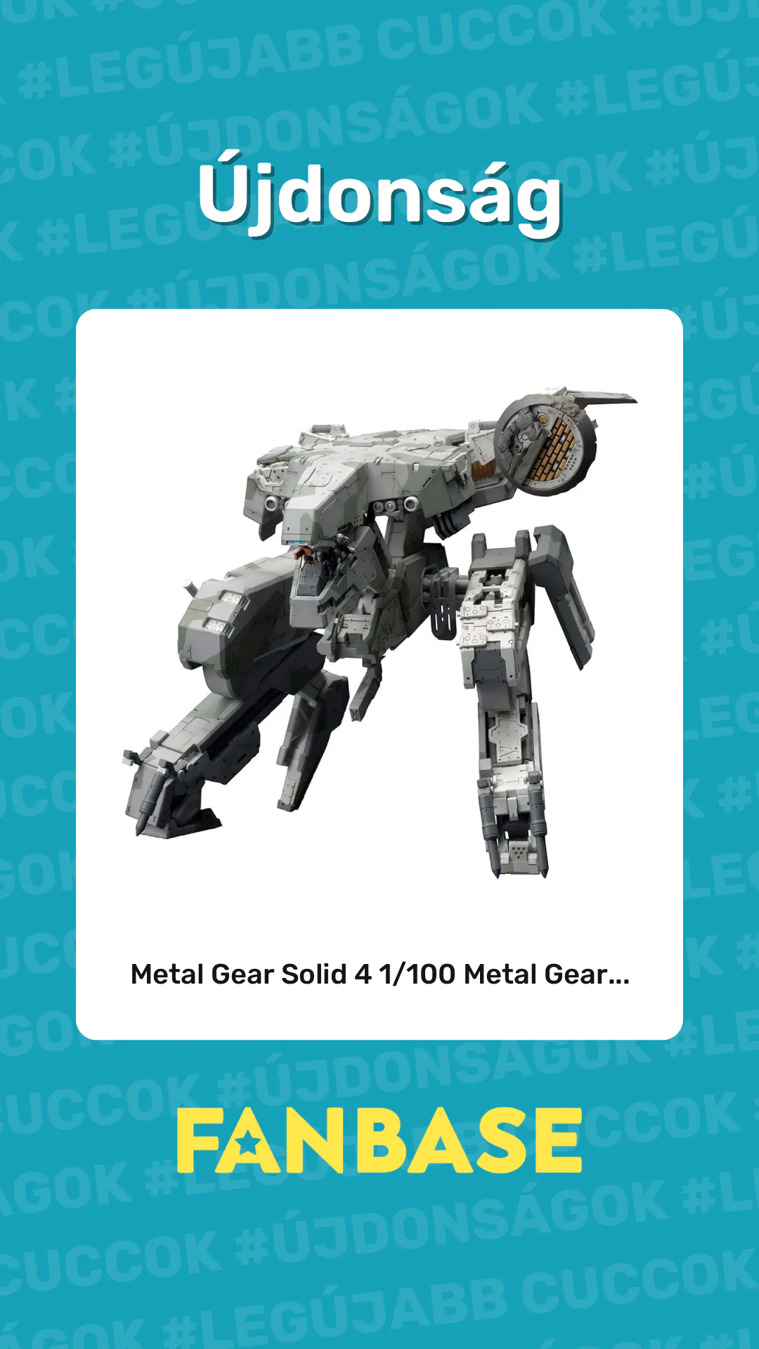 Újdonság: Metal Gear Solid 4 1/100 Metal Gear...