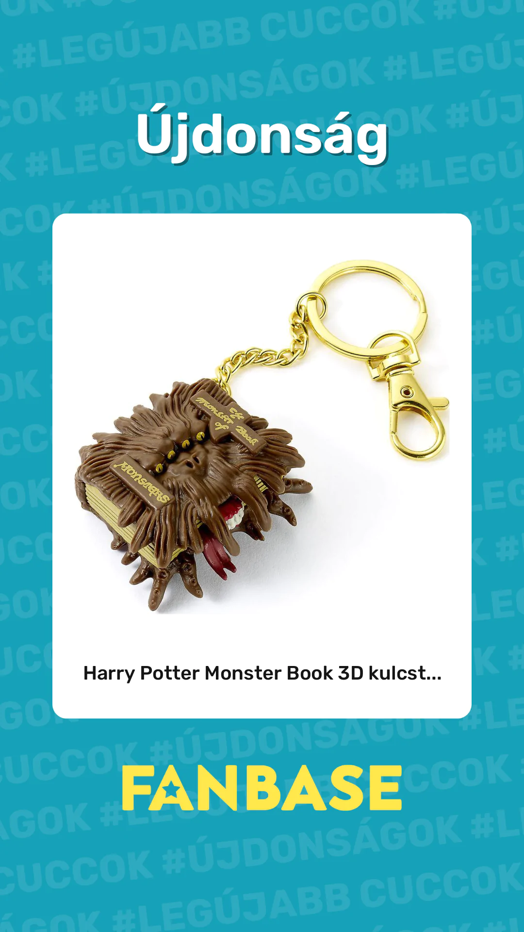 Újdonság: Harry Potter Monster Book 3D kulcst...