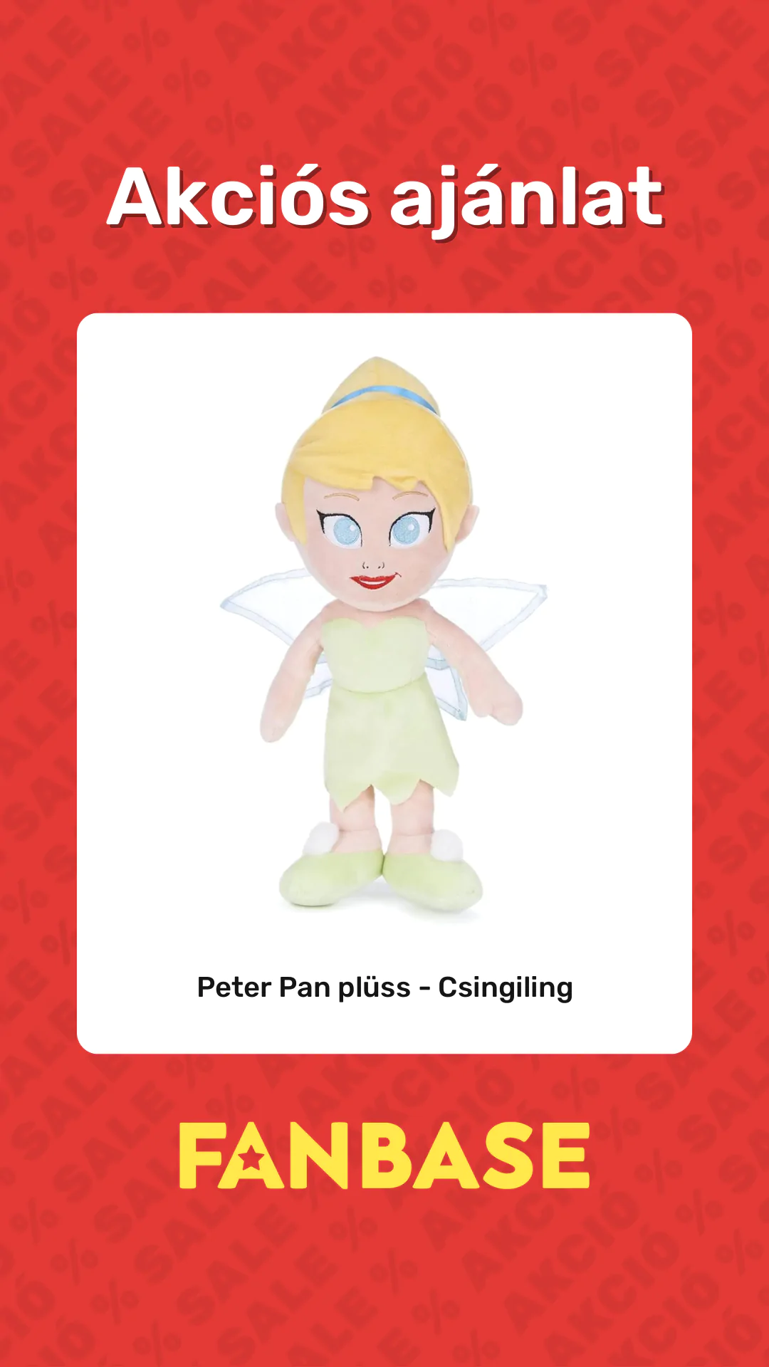 Akciós ajánlat: Peter Pan plüss - Csingiling