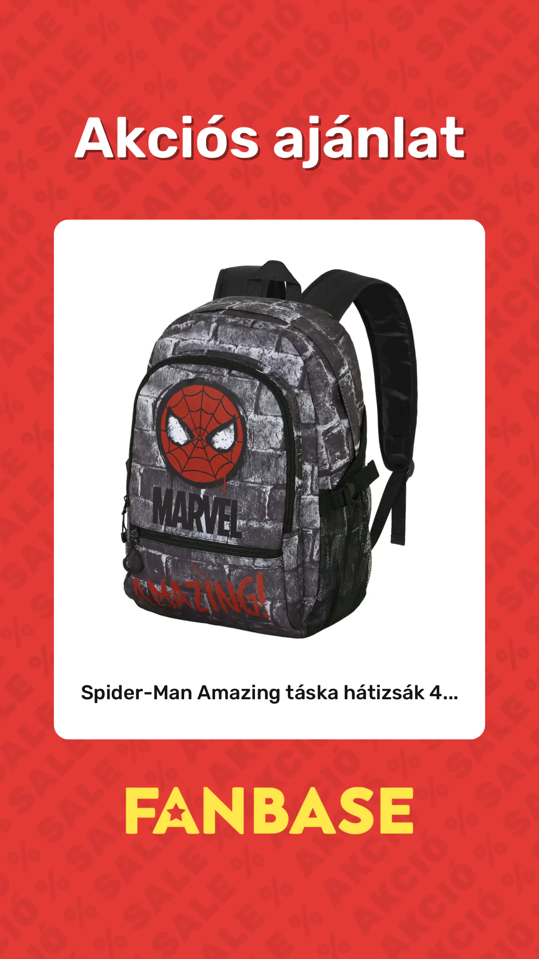 Akciós ajánlat: Spider-Man Amazing táska hátizsák 4...