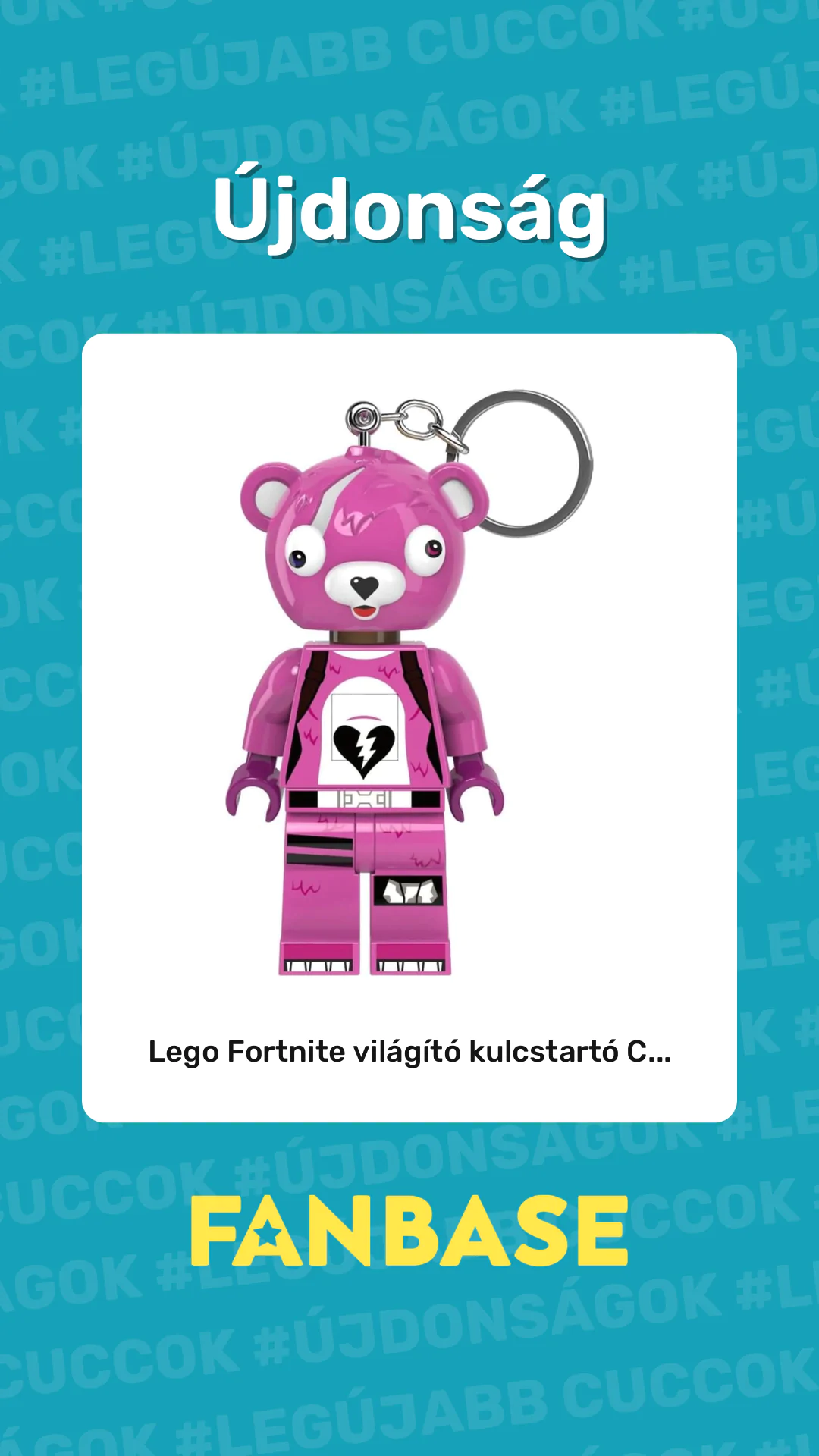 Újdonság: Lego Fortnite világító kulcstartó C...