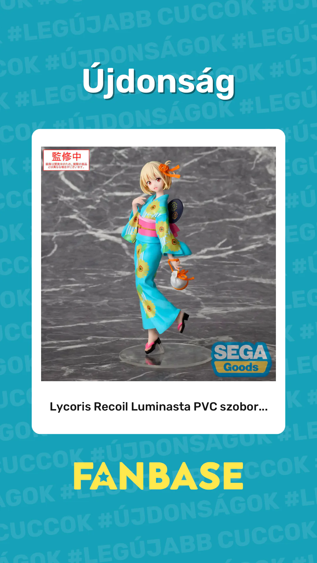 Újdonság: Lycoris Recoil Luminasta PVC szobor...