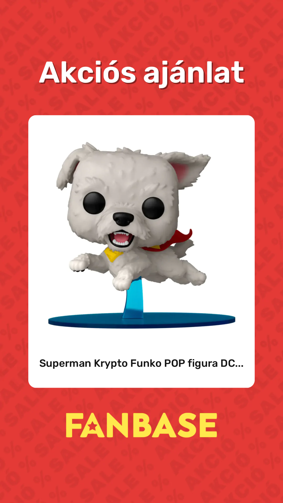 Akciós ajánlat: Superman Krypto Funko POP figura DC...