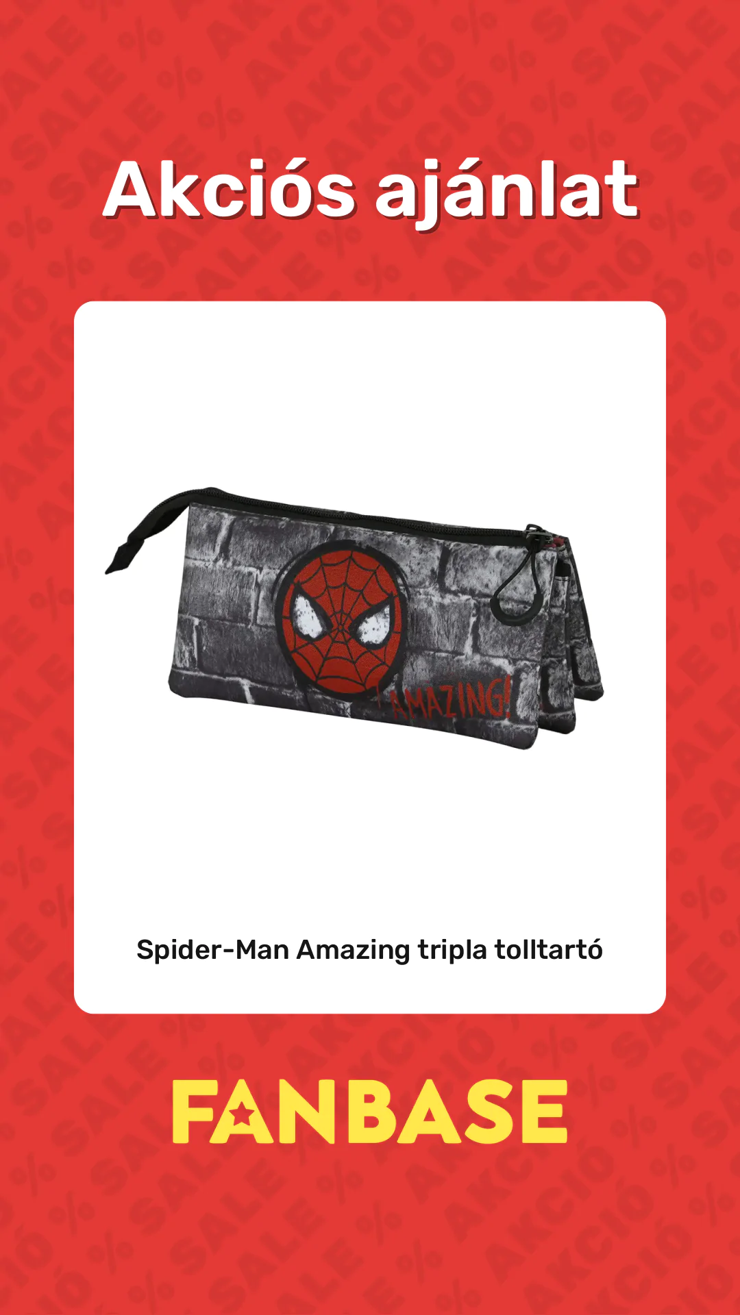 Akciós ajánlat: Spider-Man Amazing tripla tolltartó