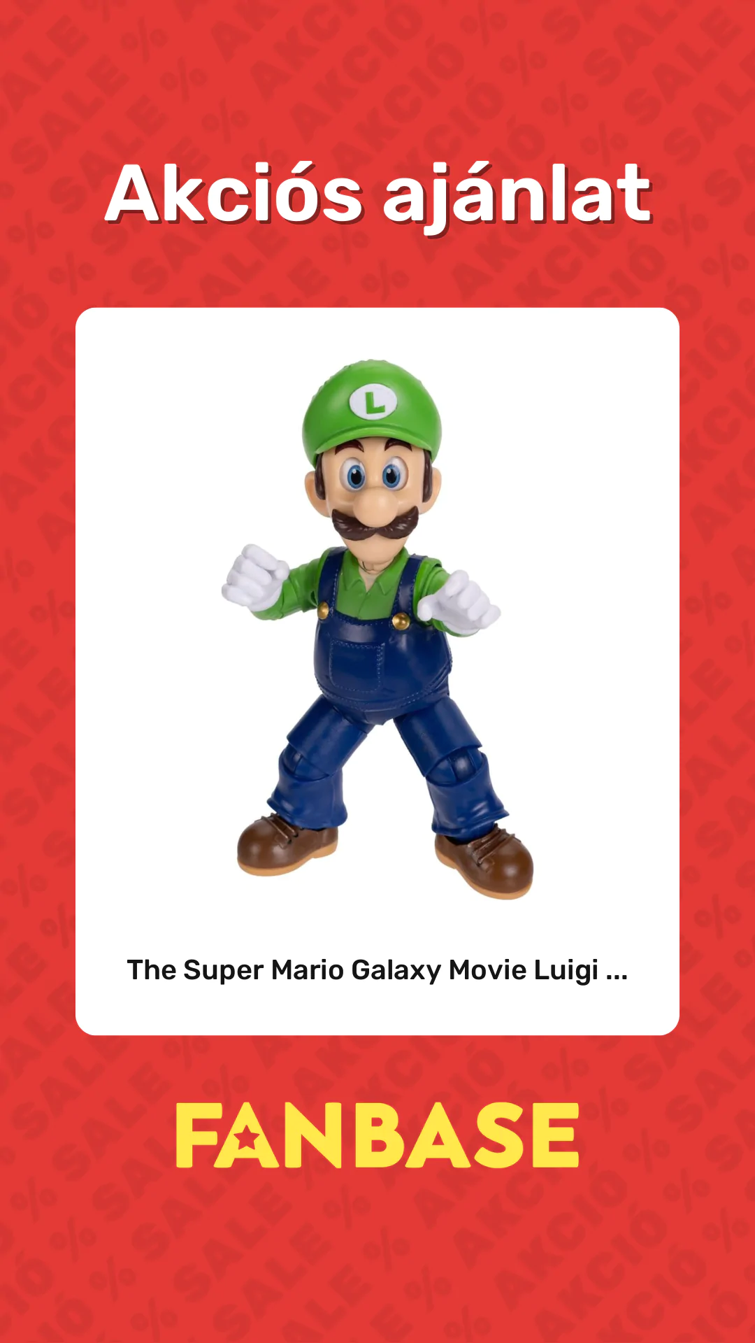 Akciós ajánlat: The Super Mario Galaxy Movie Luigi ...