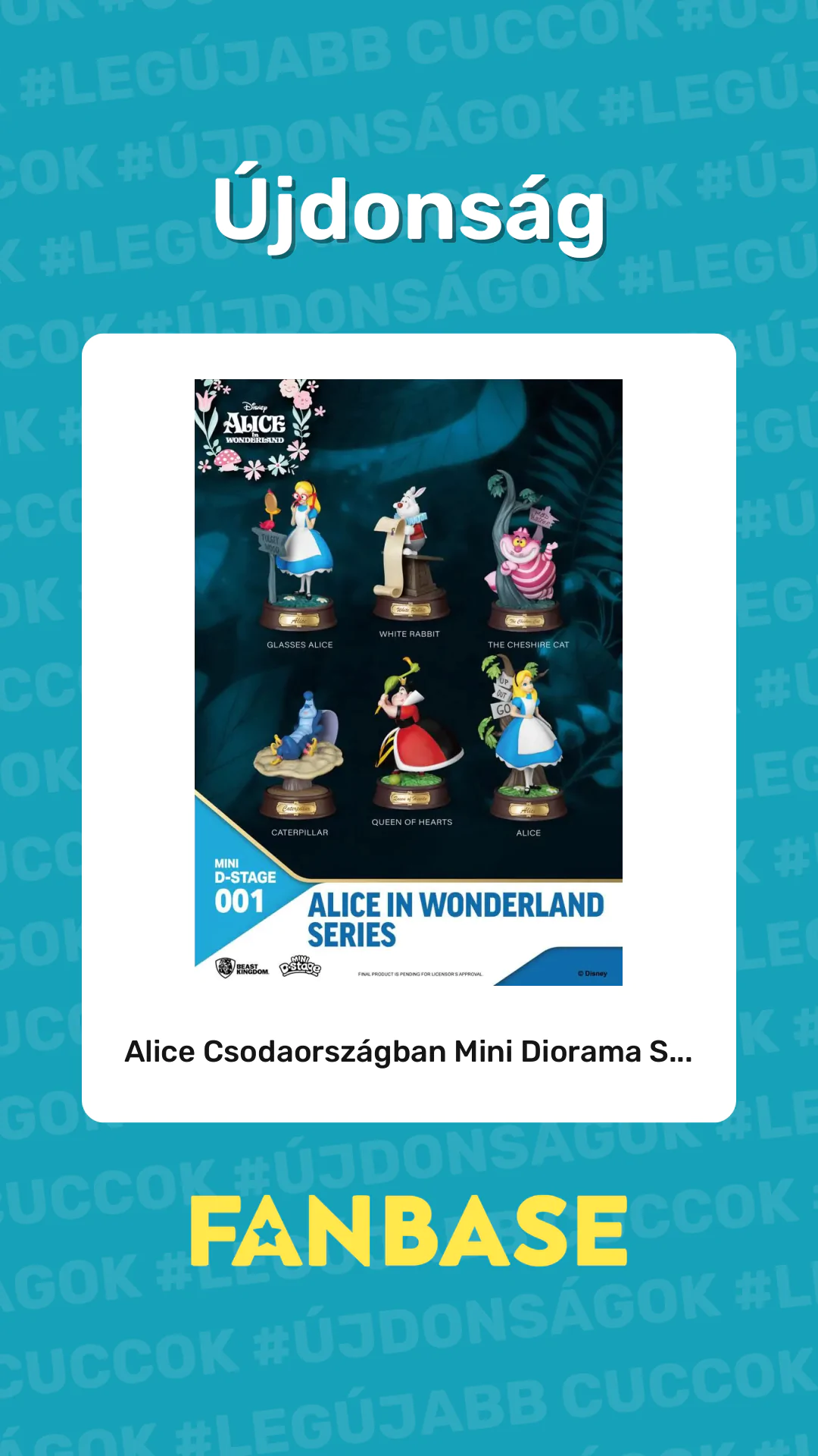 Újdonság: Alice Csodaországban Mini Diorama S...