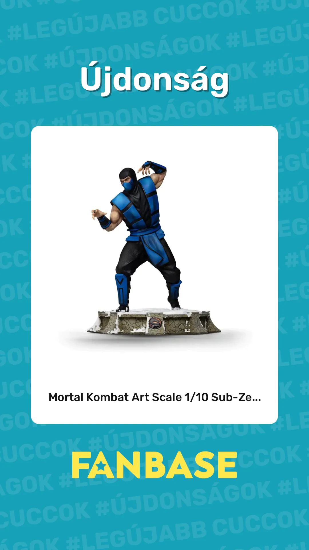 Újdonság: Mortal Kombat Art Scale 1/10 Sub-Ze...