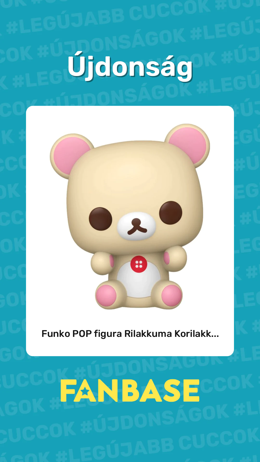 Újdonság: Funko POP figura Rilakkuma Korilakk...