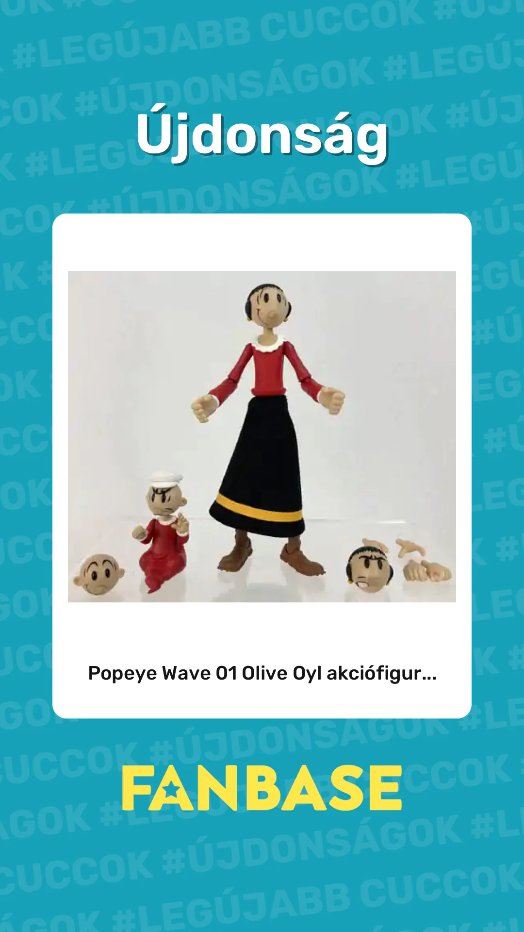 Újdonság: Popeye Wave 01 Olive Oyl akciófigur...