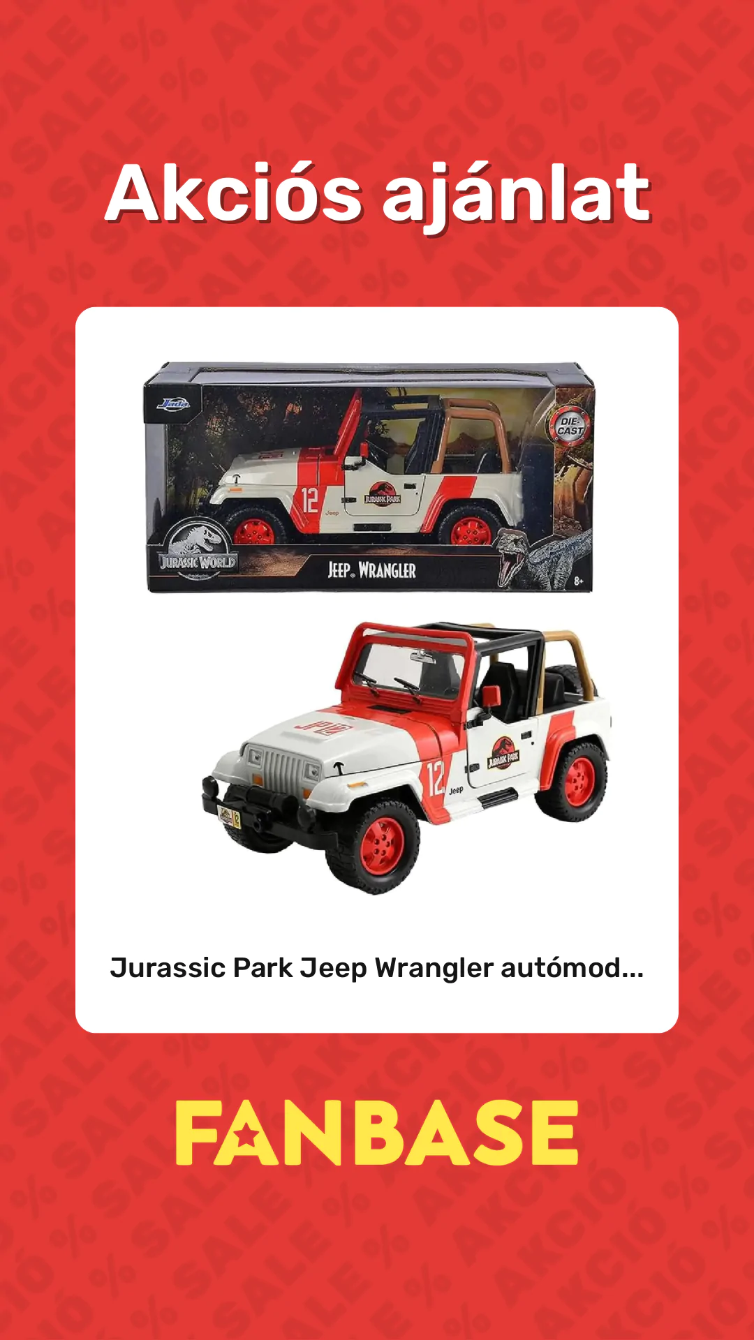 Akciós ajánlat: Jurassic Park Jeep Wrangler autómod...