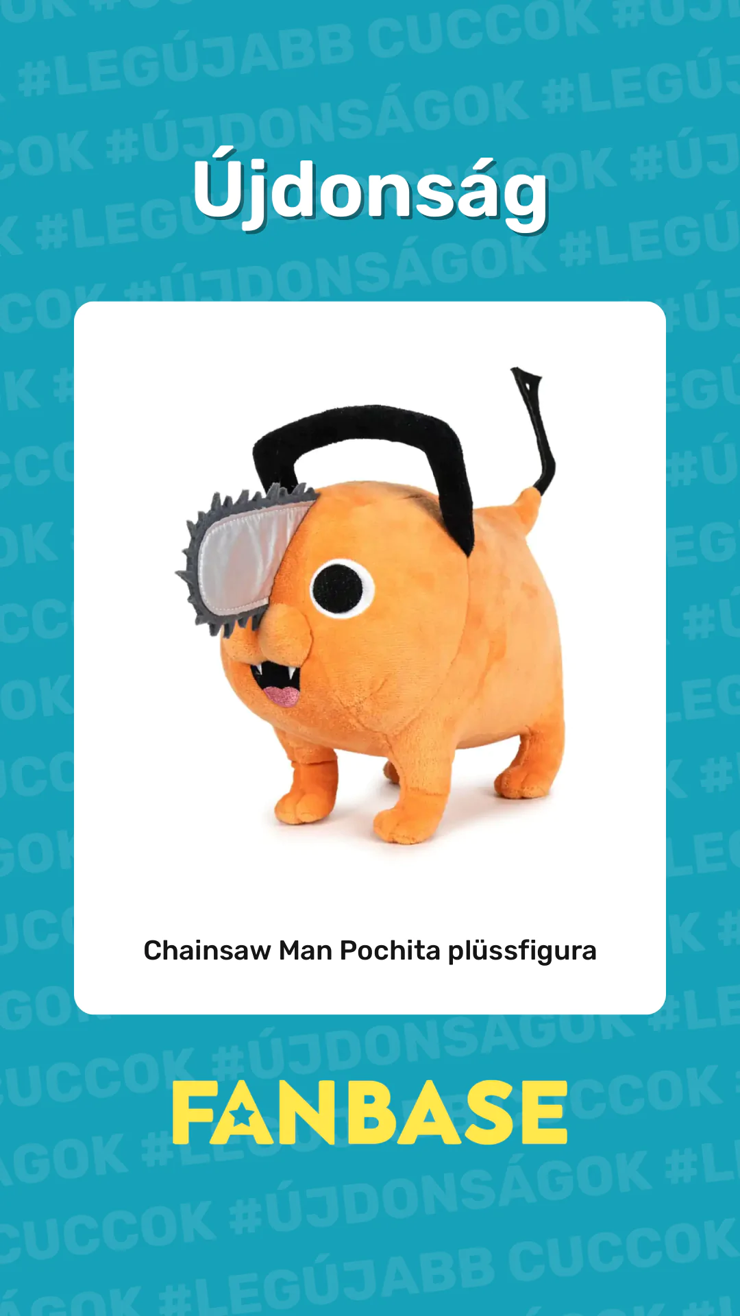 Újdonság: Chainsaw Man Pochita plüssfigura
