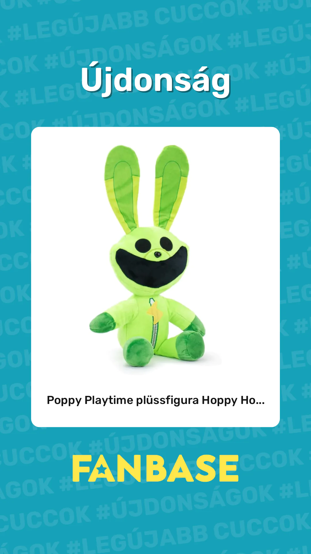 Újdonság: Poppy Playtime plüssfigura Hoppy Ho...