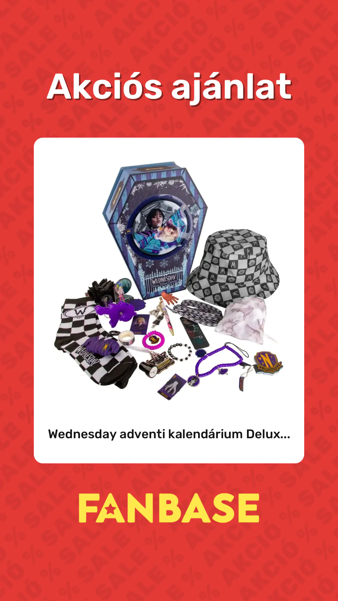 Akciós ajánlat: Wednesday adventi kalendárium Delux...