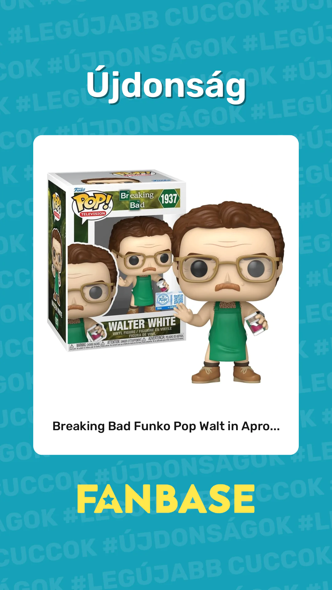 Újdonság: Breaking Bad Funko Pop Walt in Apro...