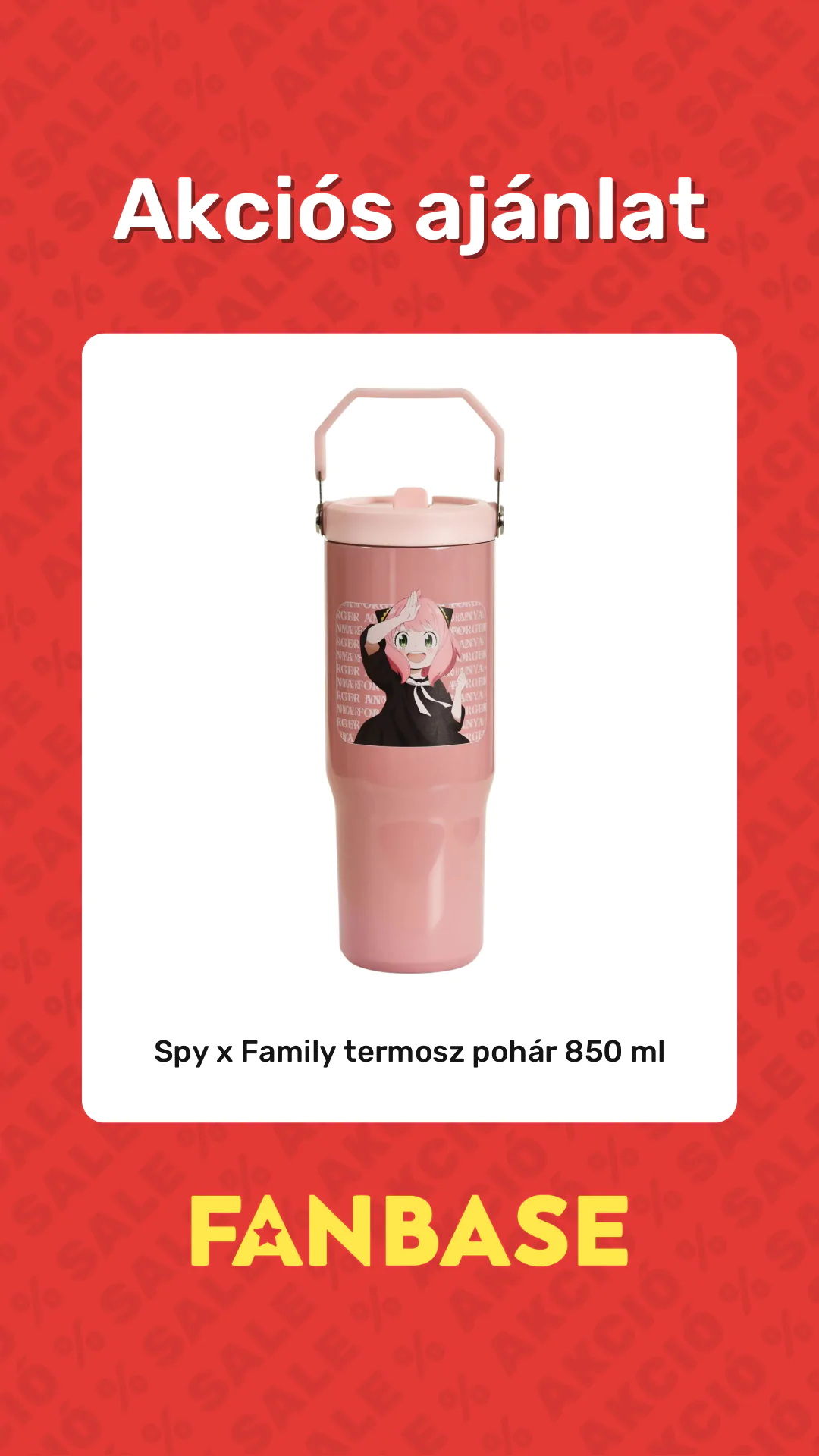 Akciós ajánlat: Spy x Family termosz pohár 850 ml