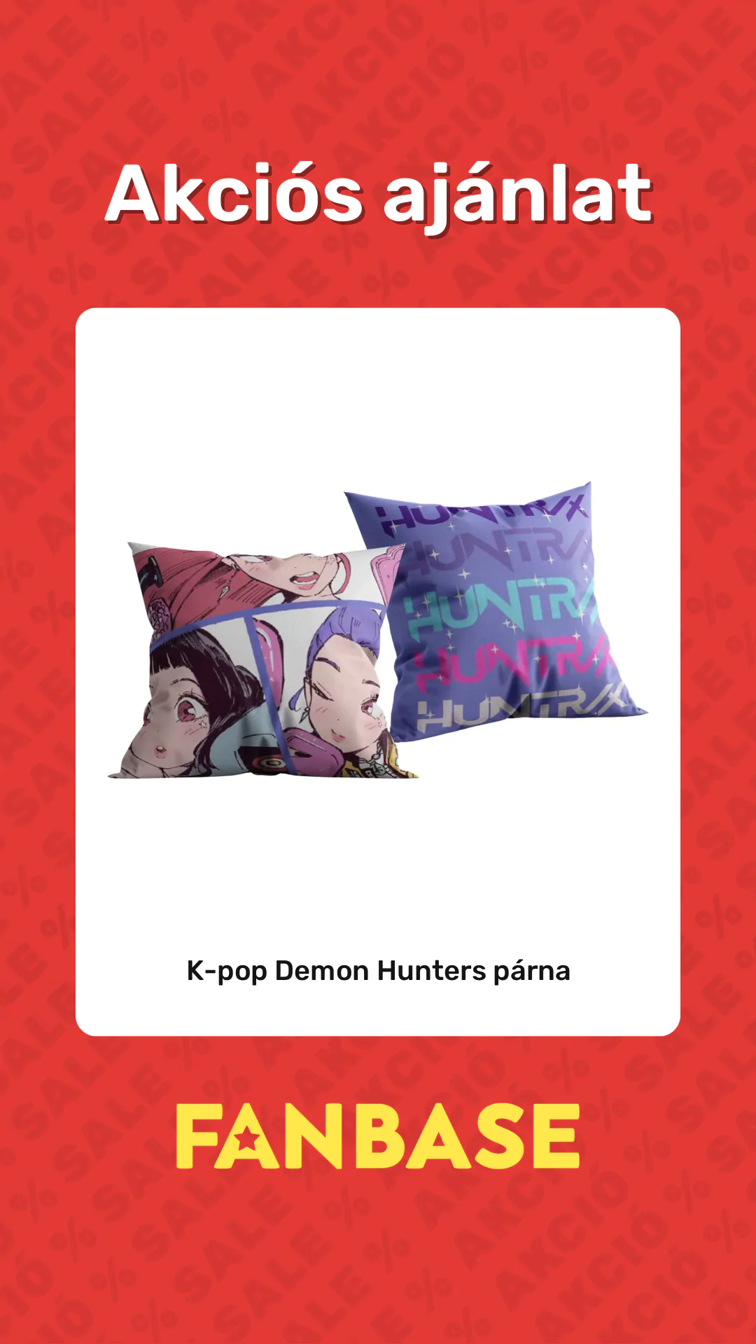 Akciós ajánlat: K-pop Demon Hunters párna