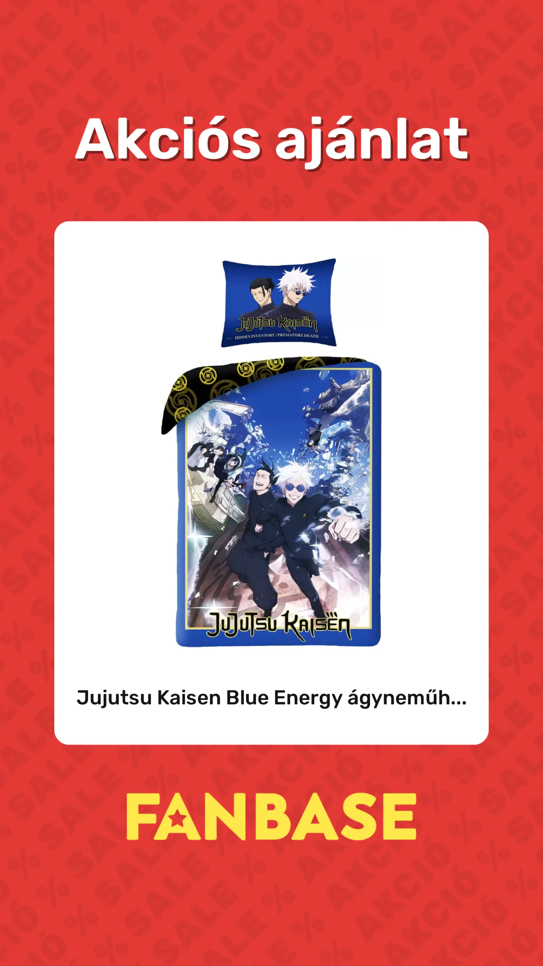 Akciós ajánlat: Jujutsu Kaisen Blue Energy ágyneműh...