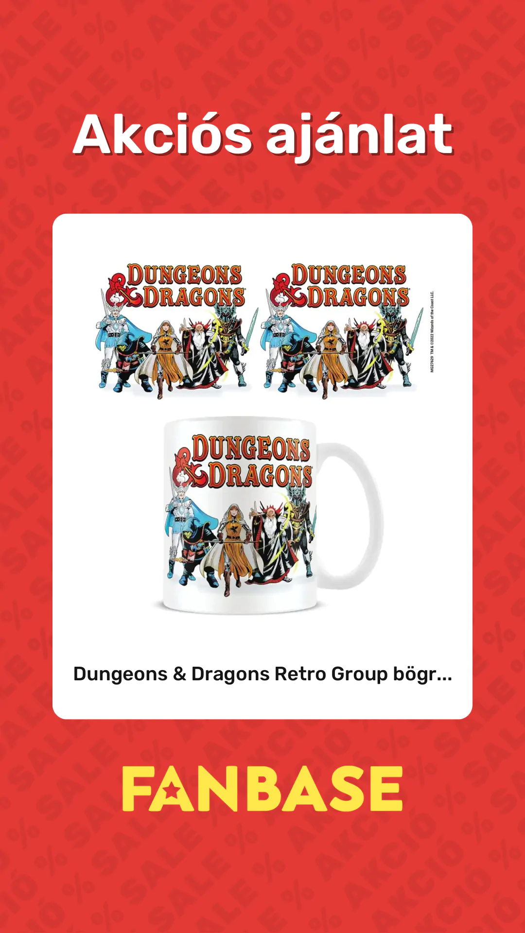 Akciós ajánlat: Dungeons & Dragons Retro Group bögr...