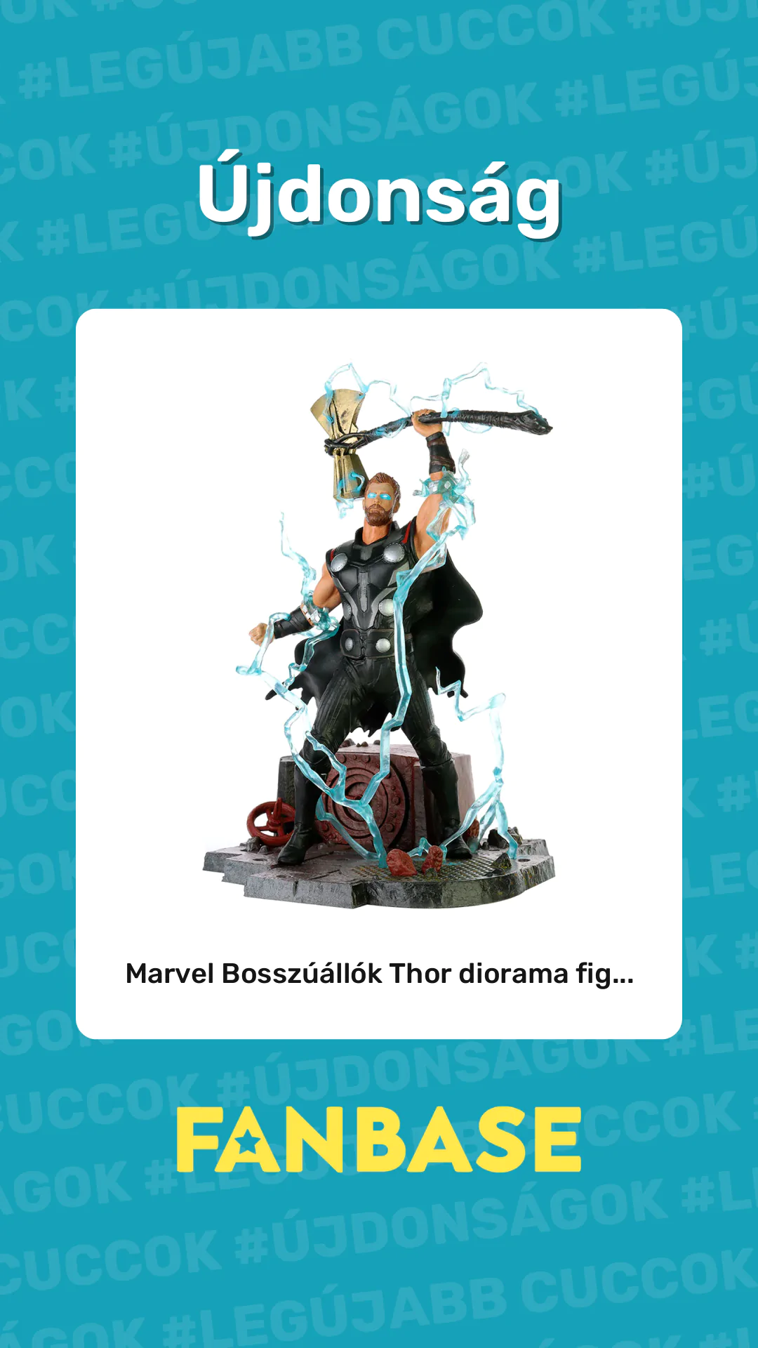 Újdonság: Marvel Bosszúállók Thor diorama fig...