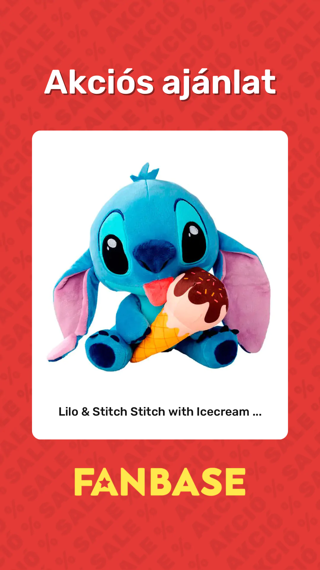 Akciós ajánlat: Lilo & Stitch Stitch with Icecream ...