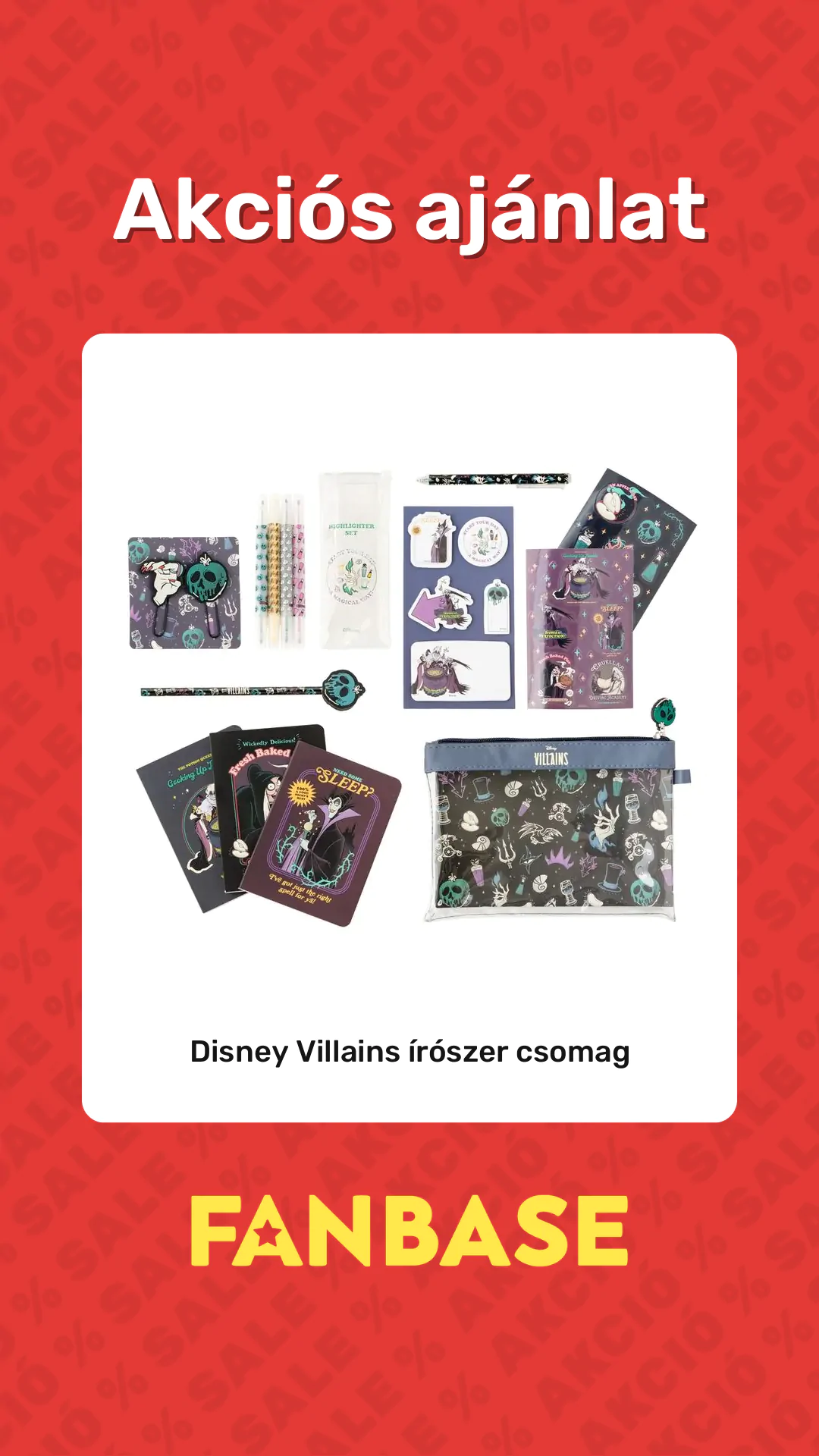 Akciós ajánlat: Disney Villains írószer csomag
