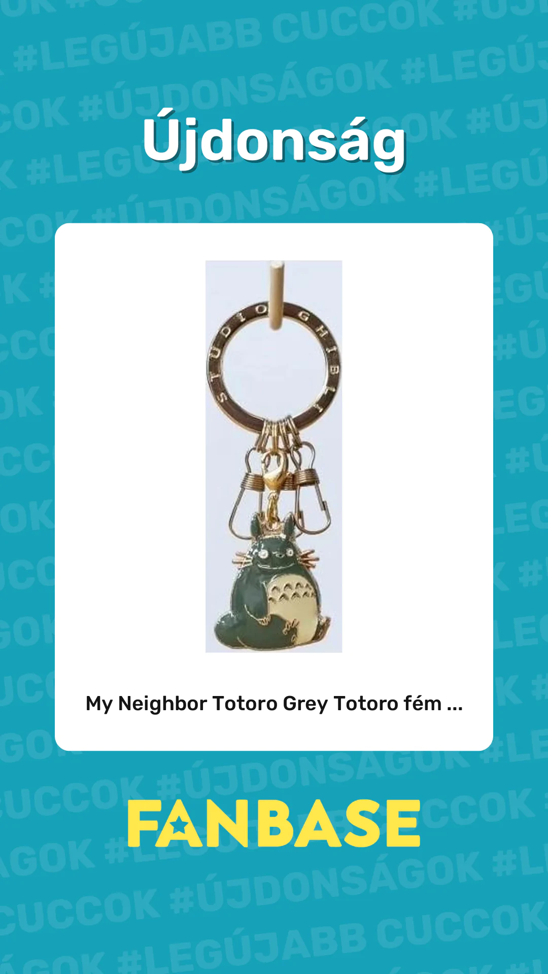 Újdonság: My Neighbor Totoro Grey Totoro fém ...