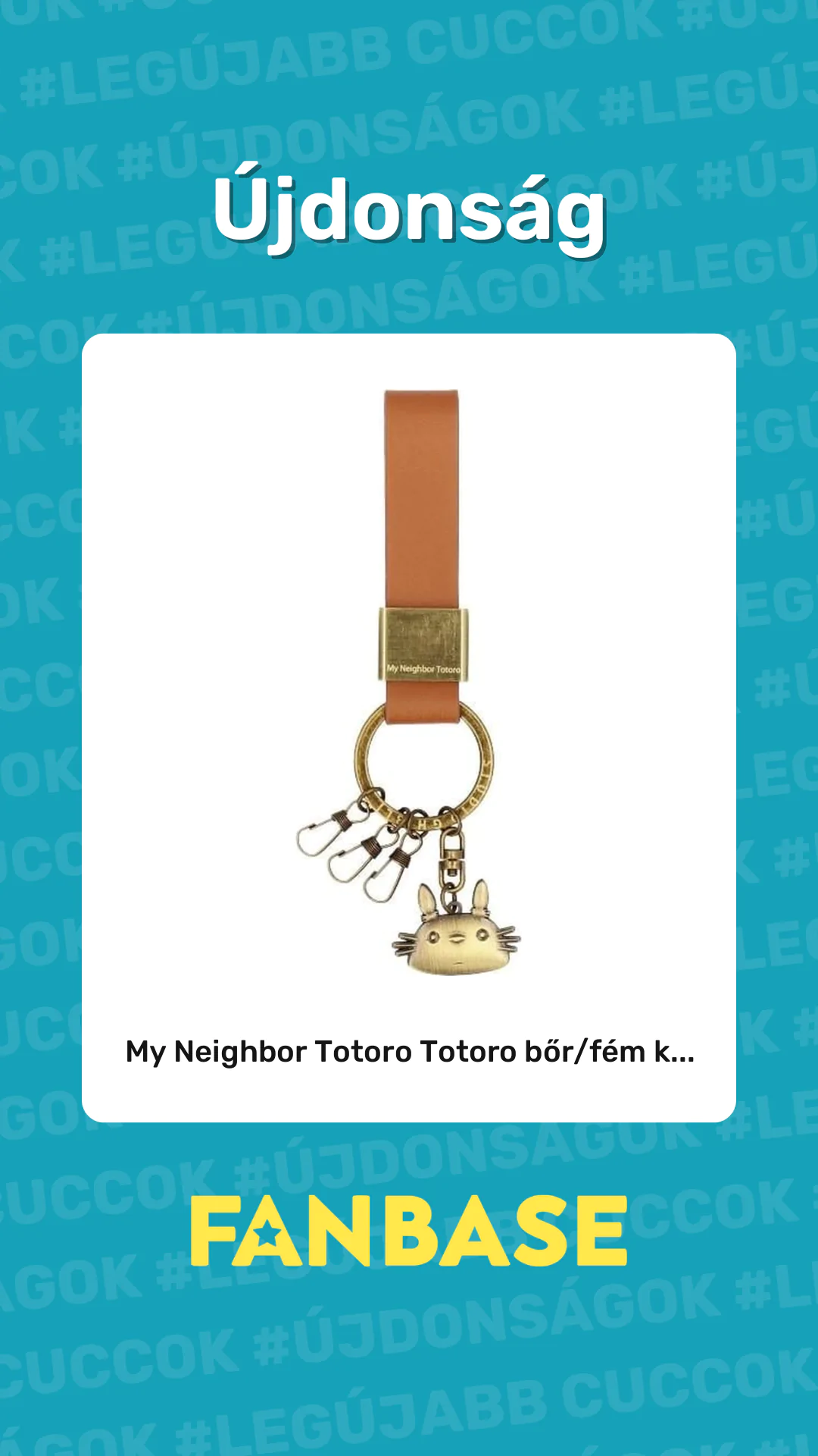 Újdonság: My Neighbor Totoro Totoro bőr/fém k...