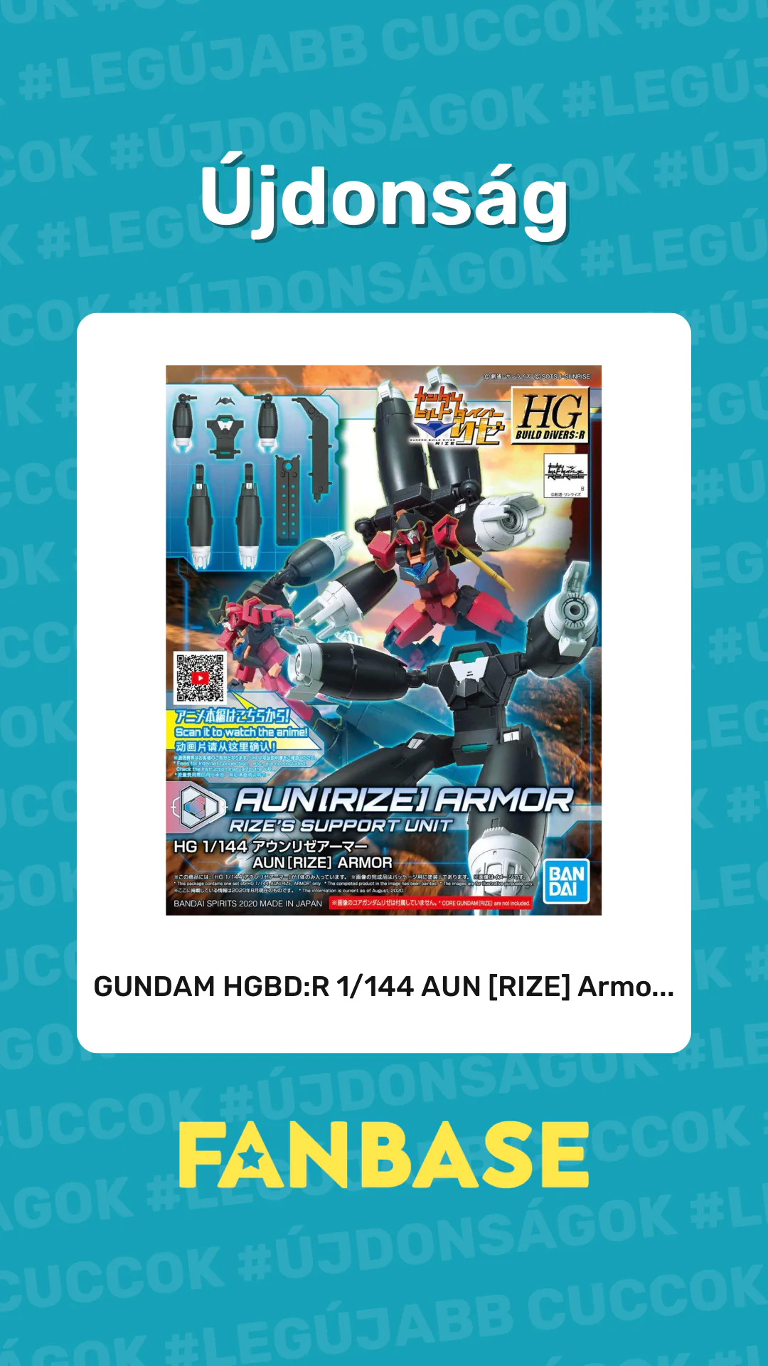 Újdonság: GUNDAM HGBD:R 1/144 AUN [RIZE] Armo...