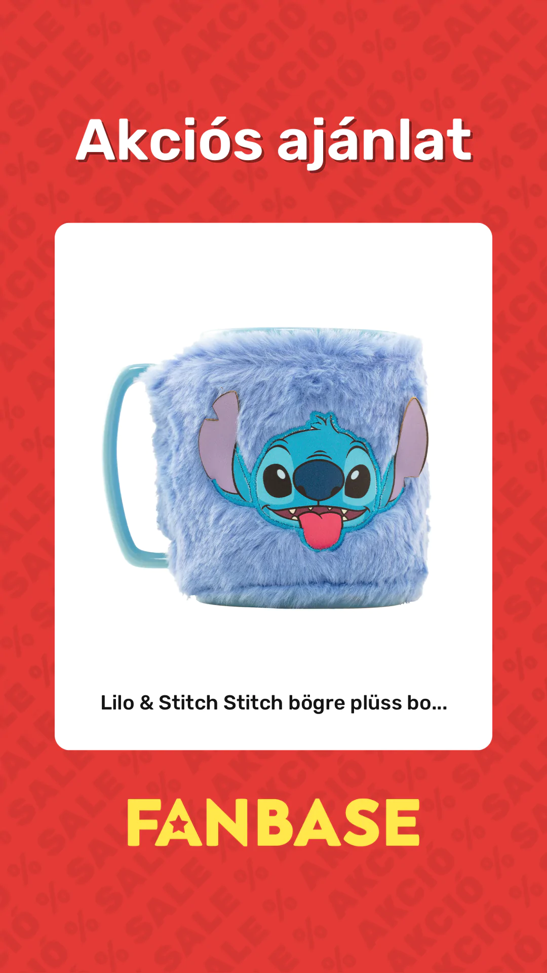 Akciós ajánlat: Lilo & Stitch Stitch bögre plüss bo...