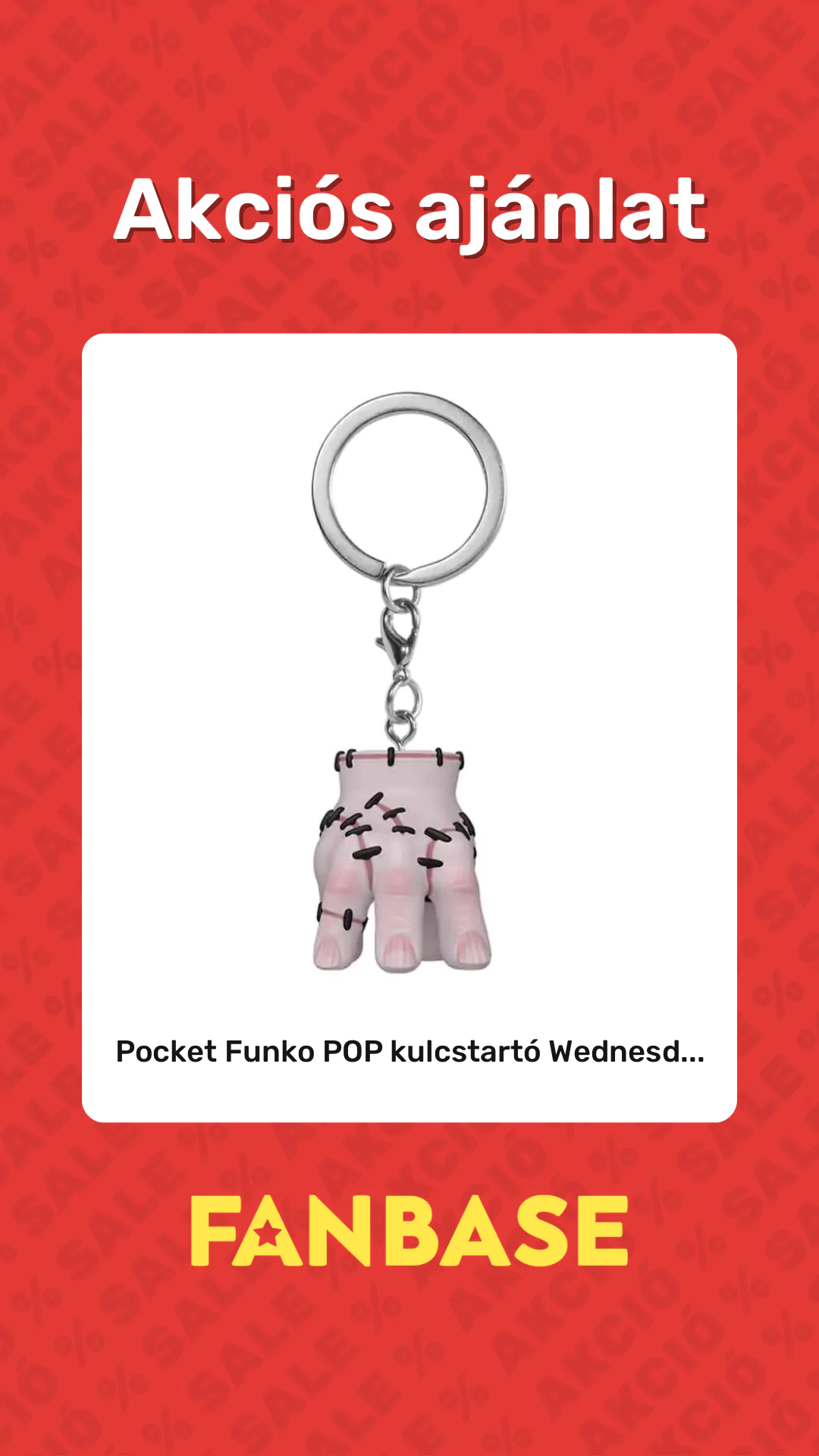 Akciós ajánlat: Pocket Funko POP kulcstartó Wednesd...