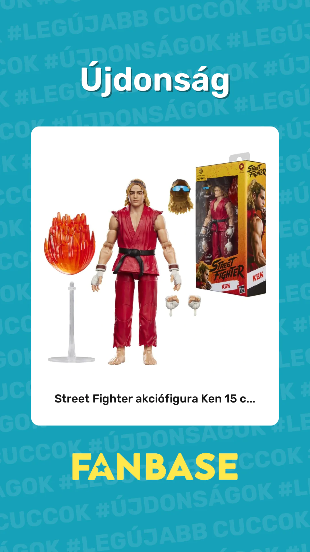 Újdonság: Street Fighter akciófigura Ken 15 c...