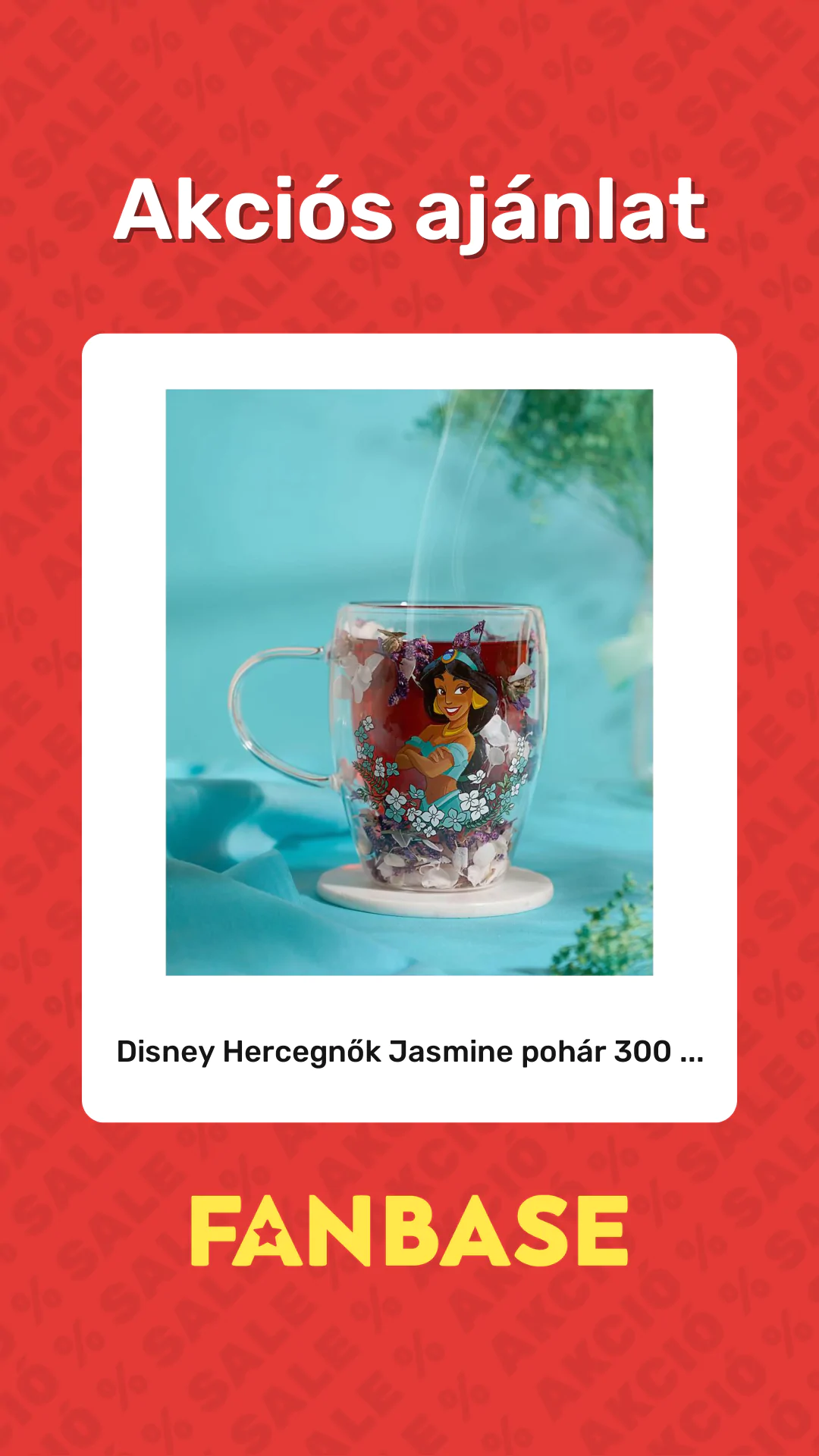 Akciós ajánlat: Disney Hercegnők Jasmine pohár 300 ...