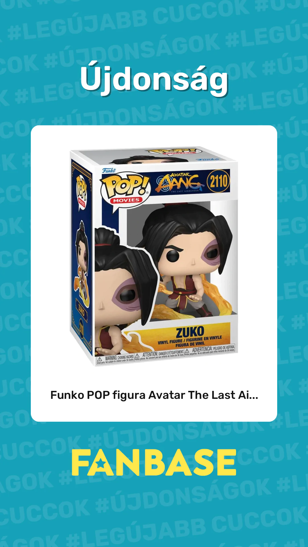 Újdonság: Funko POP figura Avatar The Last Ai...