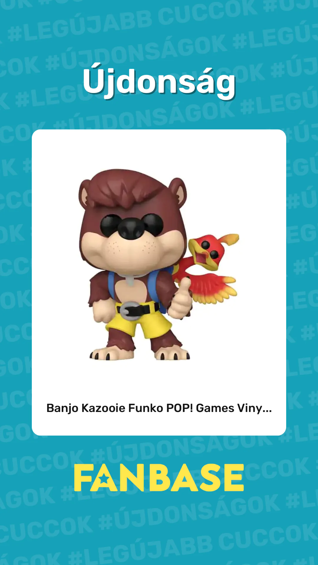 Újdonság: Banjo Kazooie Funko POP! Games Viny...