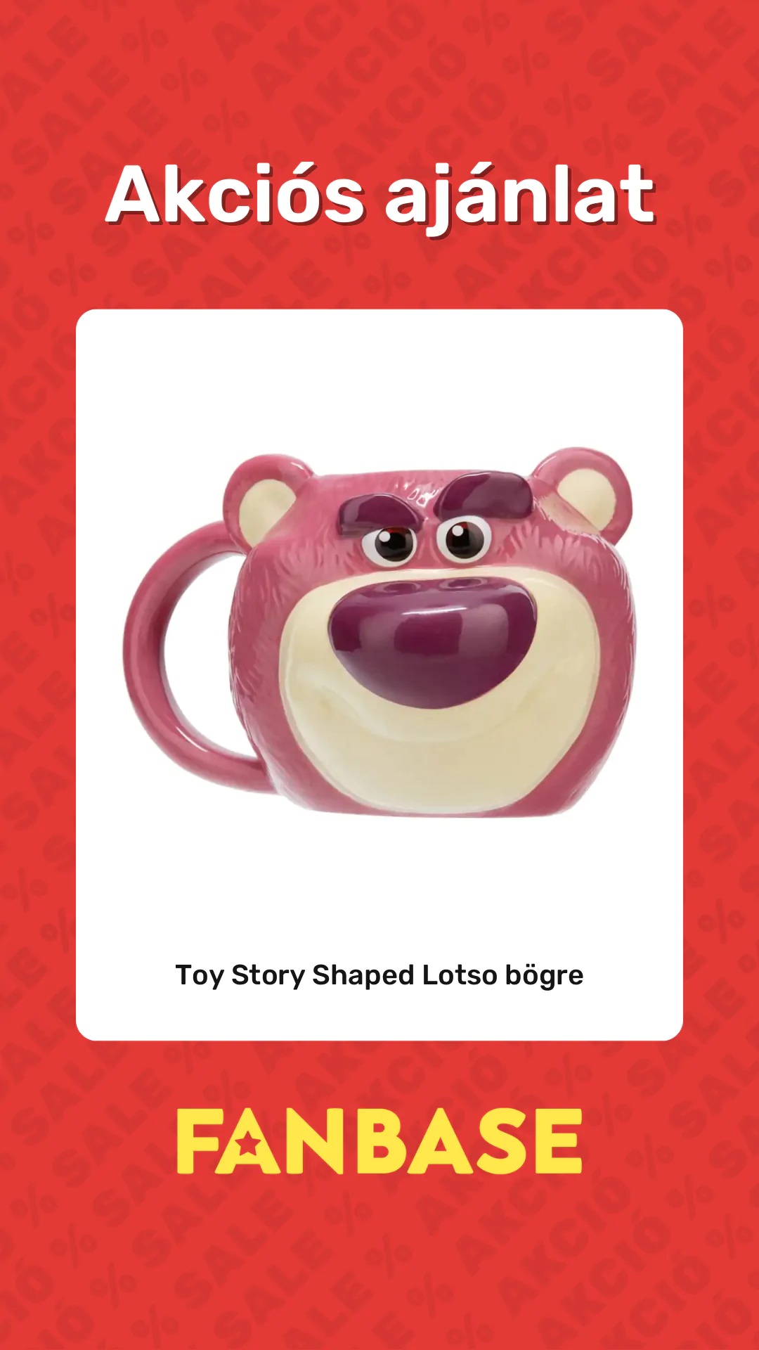 Akciós ajánlat: Toy Story Shaped Lotso bögre